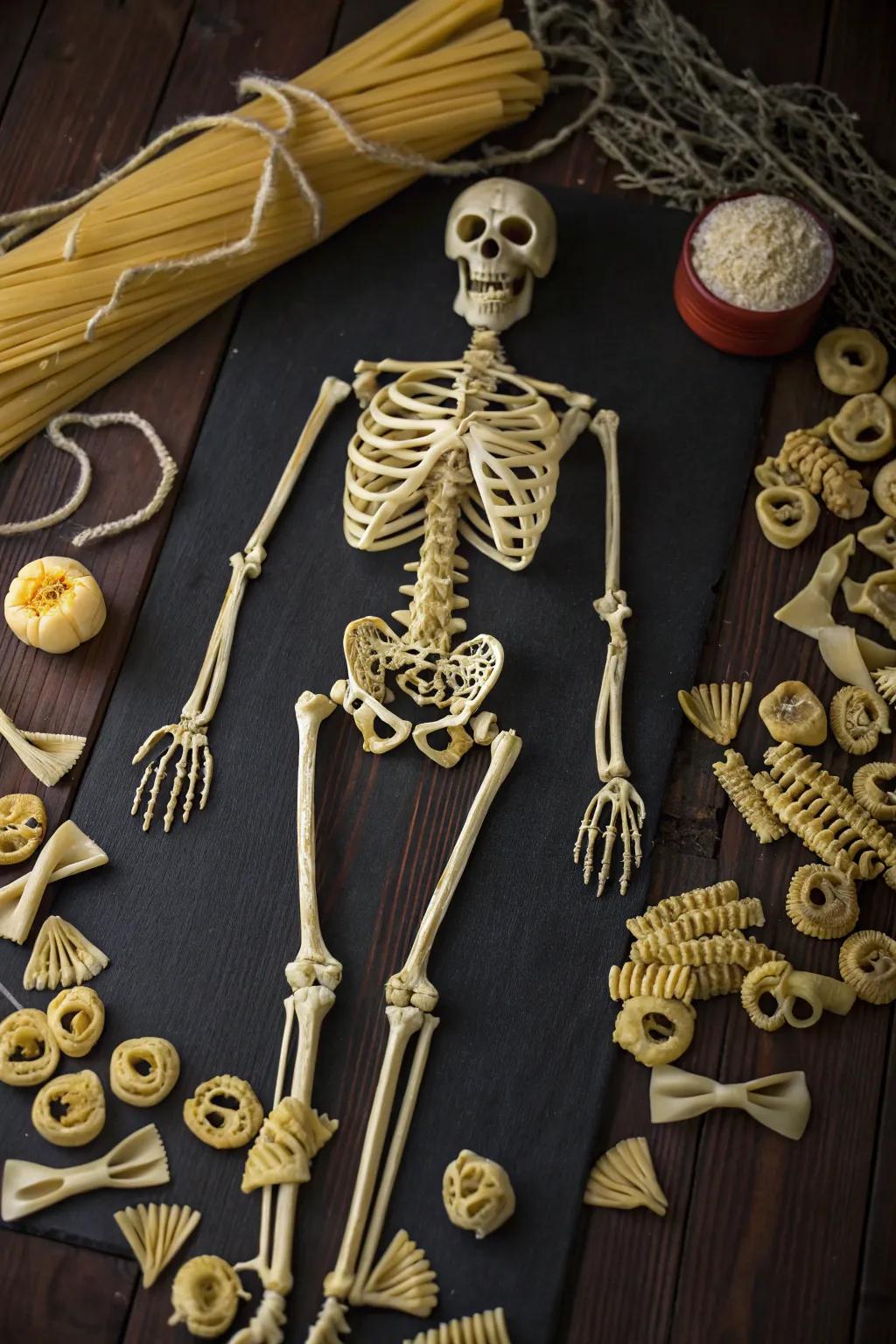 Create your own work of art: anatomy is united with artistry in these pasta skeletons.