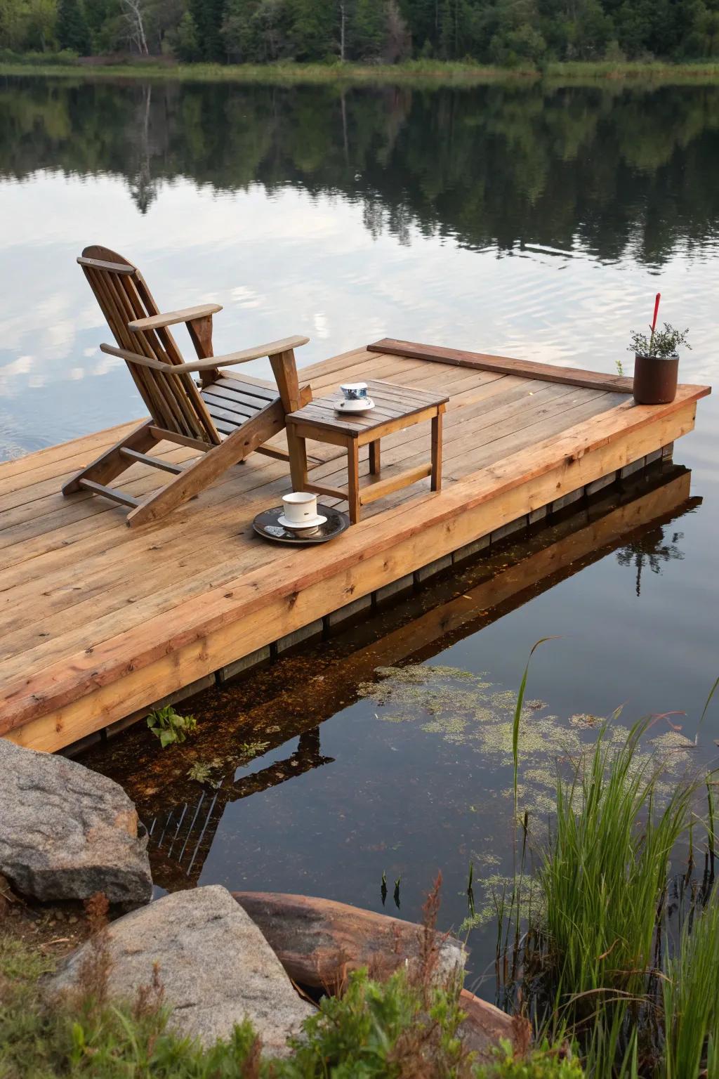 Commence your day on a custom-built drifting haven, where calmness intertwines with craftsmanship.
