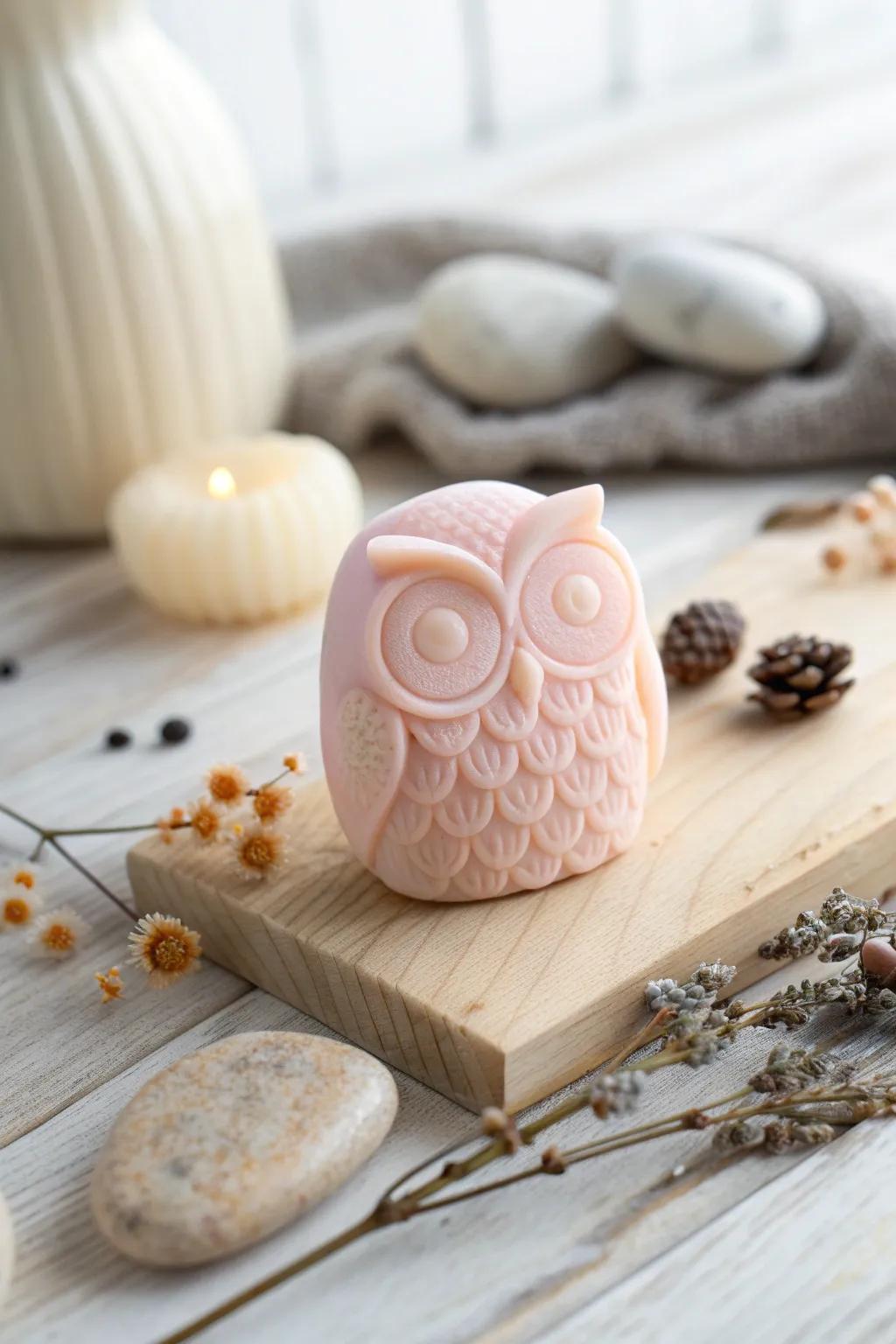 Crafted meticulously: A captivating owl sculpture destined to enchant children!
