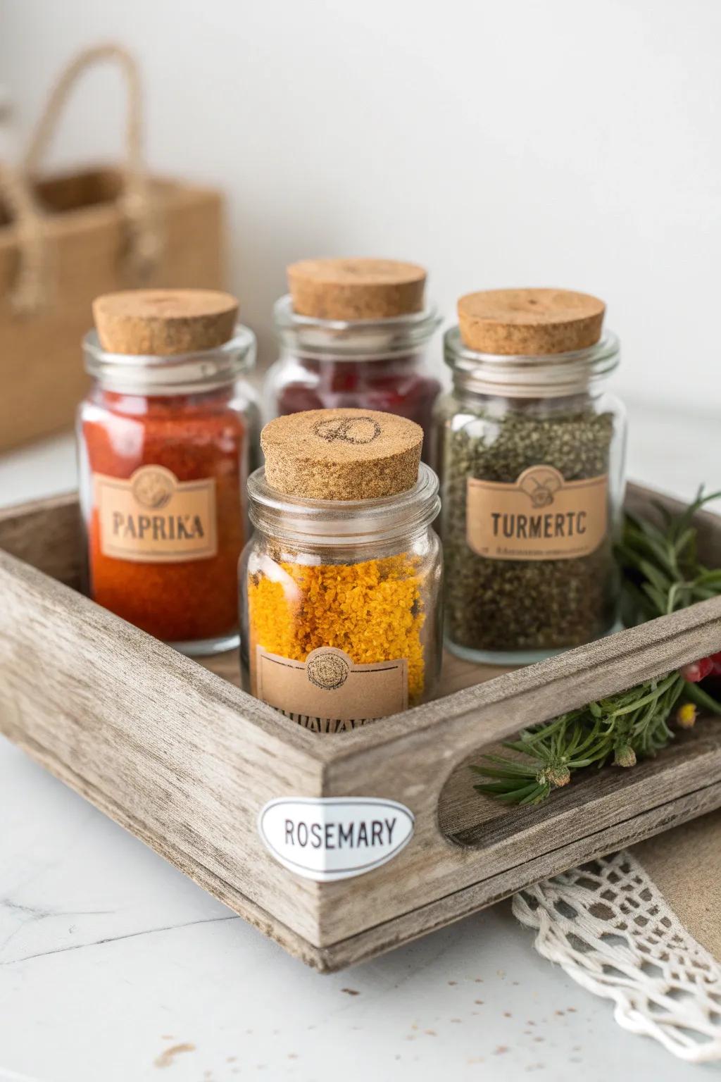Enhance your cooking area's visual charm with this delightful Preserving Jar Spice Collection, harmonizing straightforwardness with innate elegance.