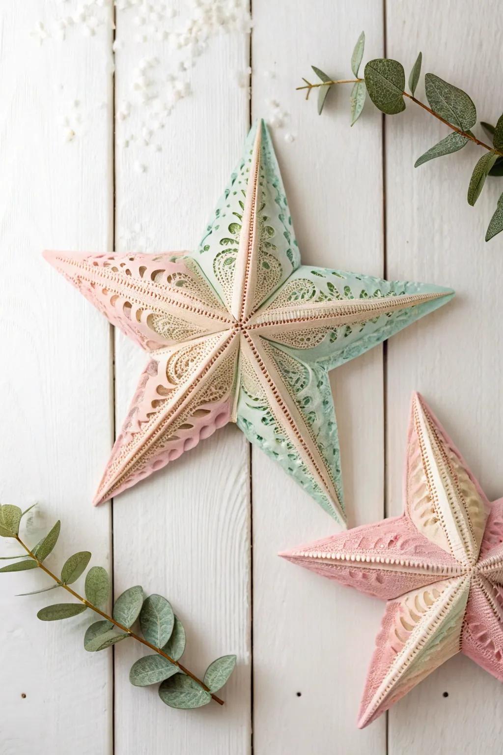 Welcome the ocean's spirit into your dwelling with this delightful paper sea star craft!