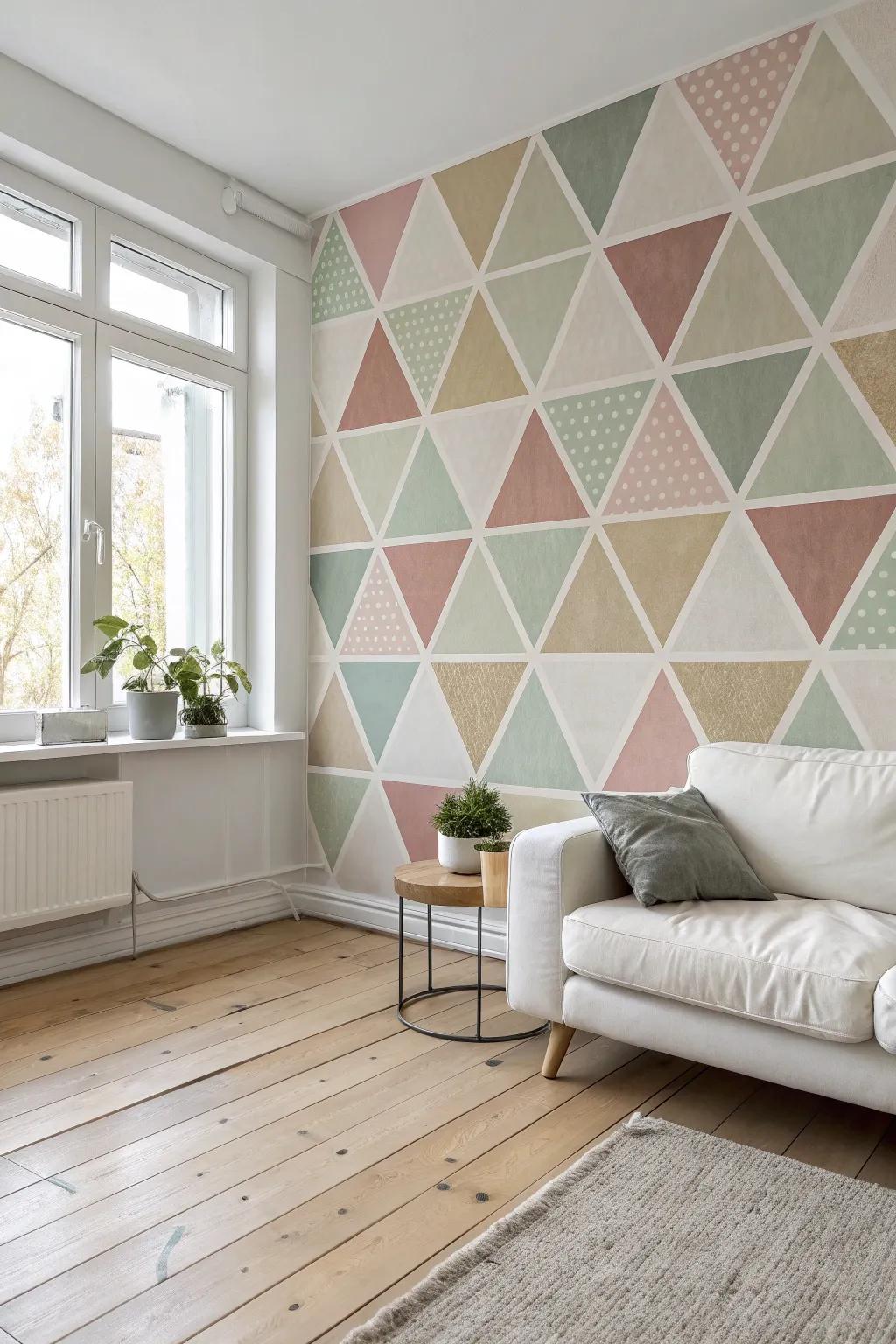 Change your area with an understated geometric wall exhibit, blending ease with artistry.