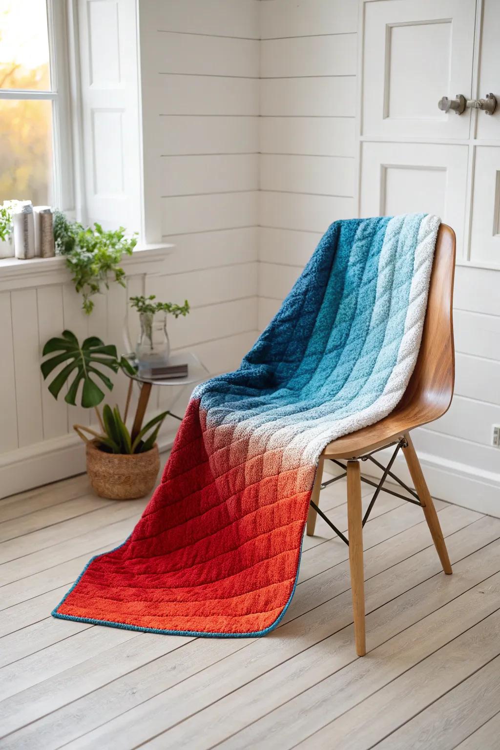 Welcome the craft of temperature with a gradient quilt masterpiece.