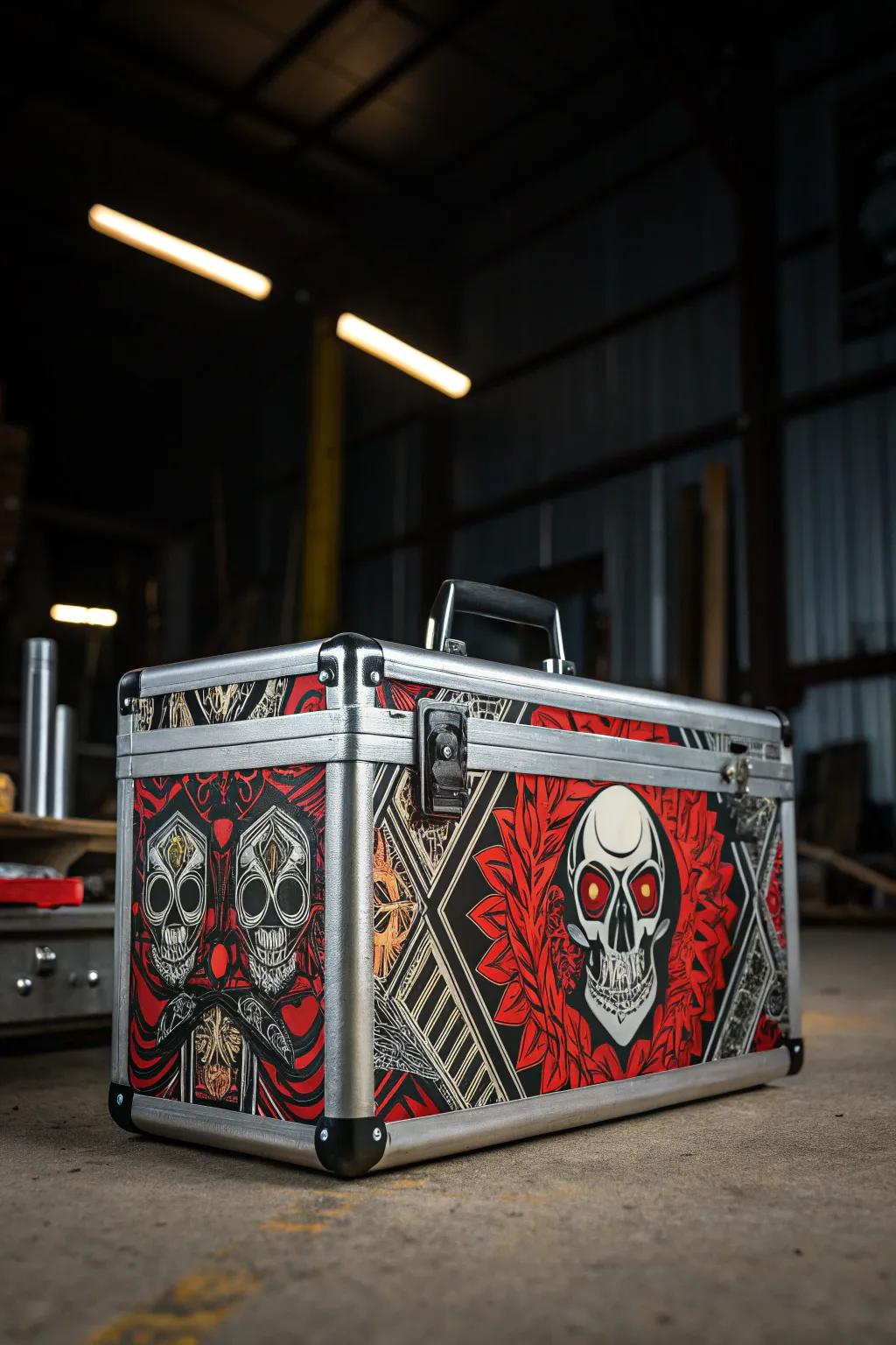 Revitalize your workshop through bold graphic patterns, turning your tool chest into a work of art.