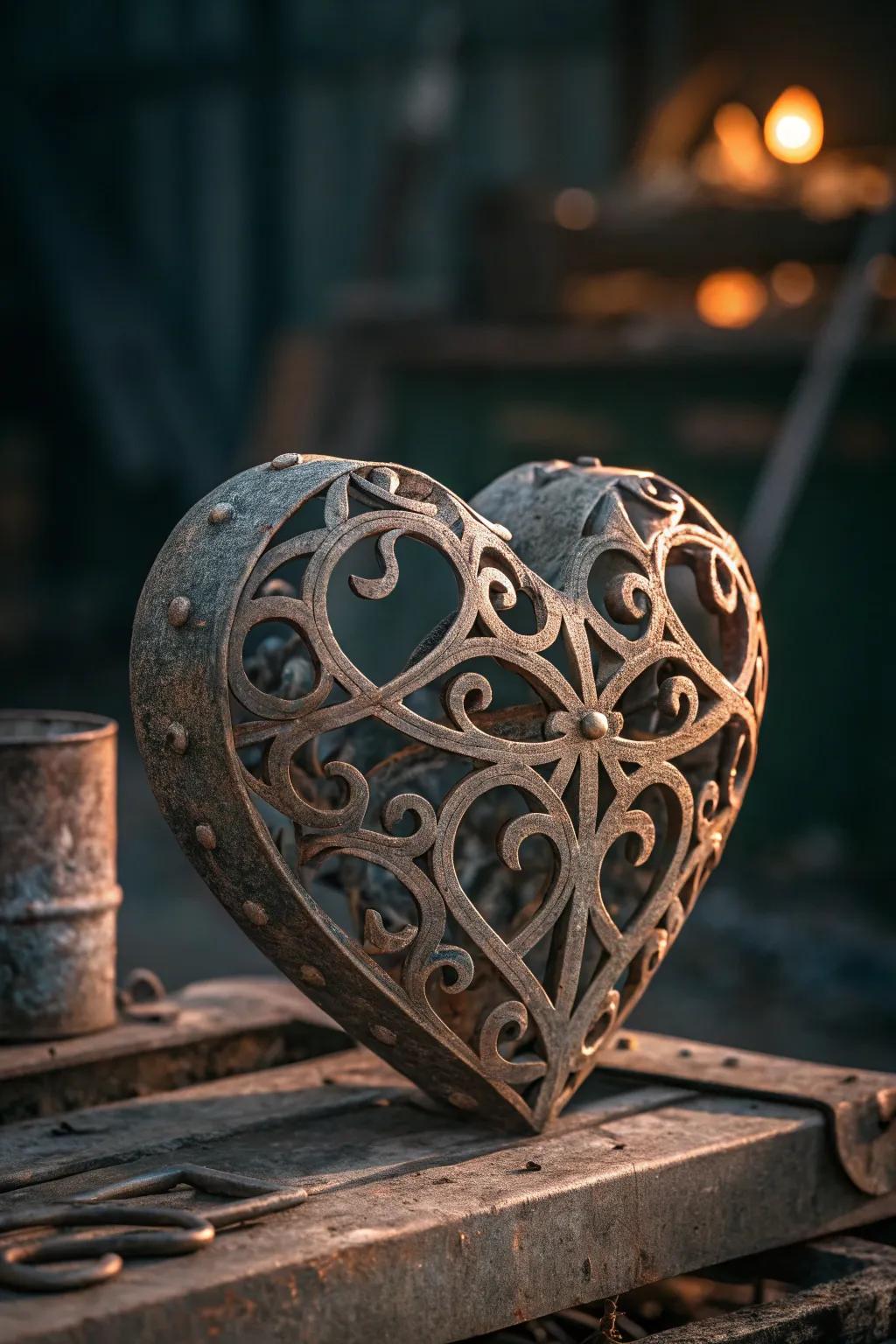 Made with fondness: A heart-shaped homage to artistry and tenderness.