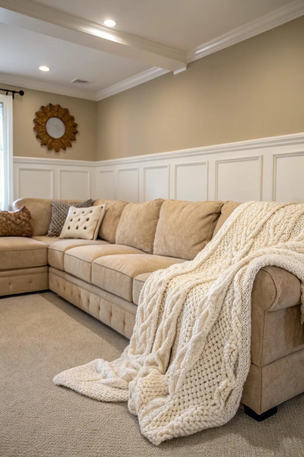 Varied textures foster an inviting, comforting ambiance.