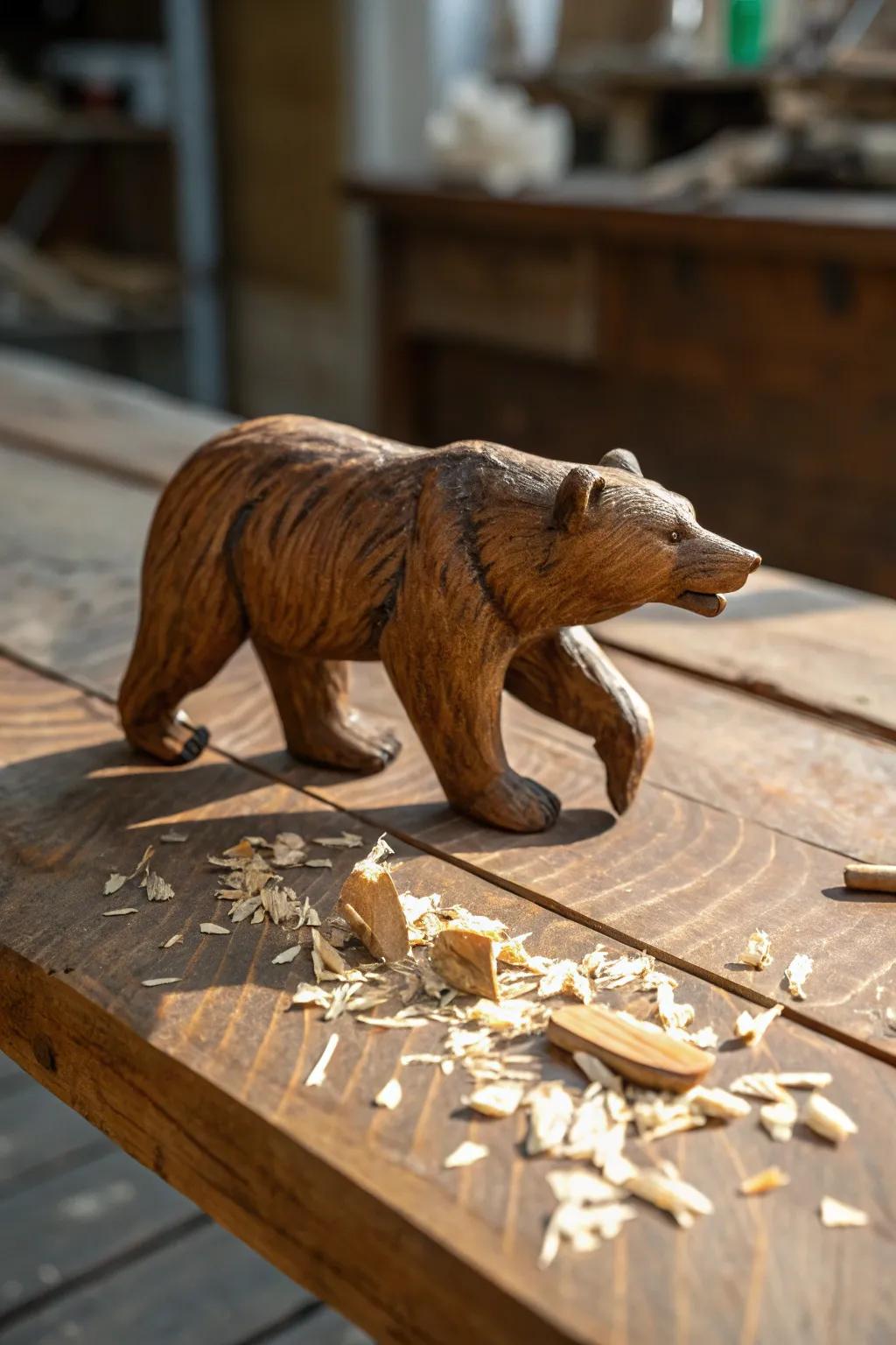 Woodland Charm Handcrafted: A Carved Masterpiece