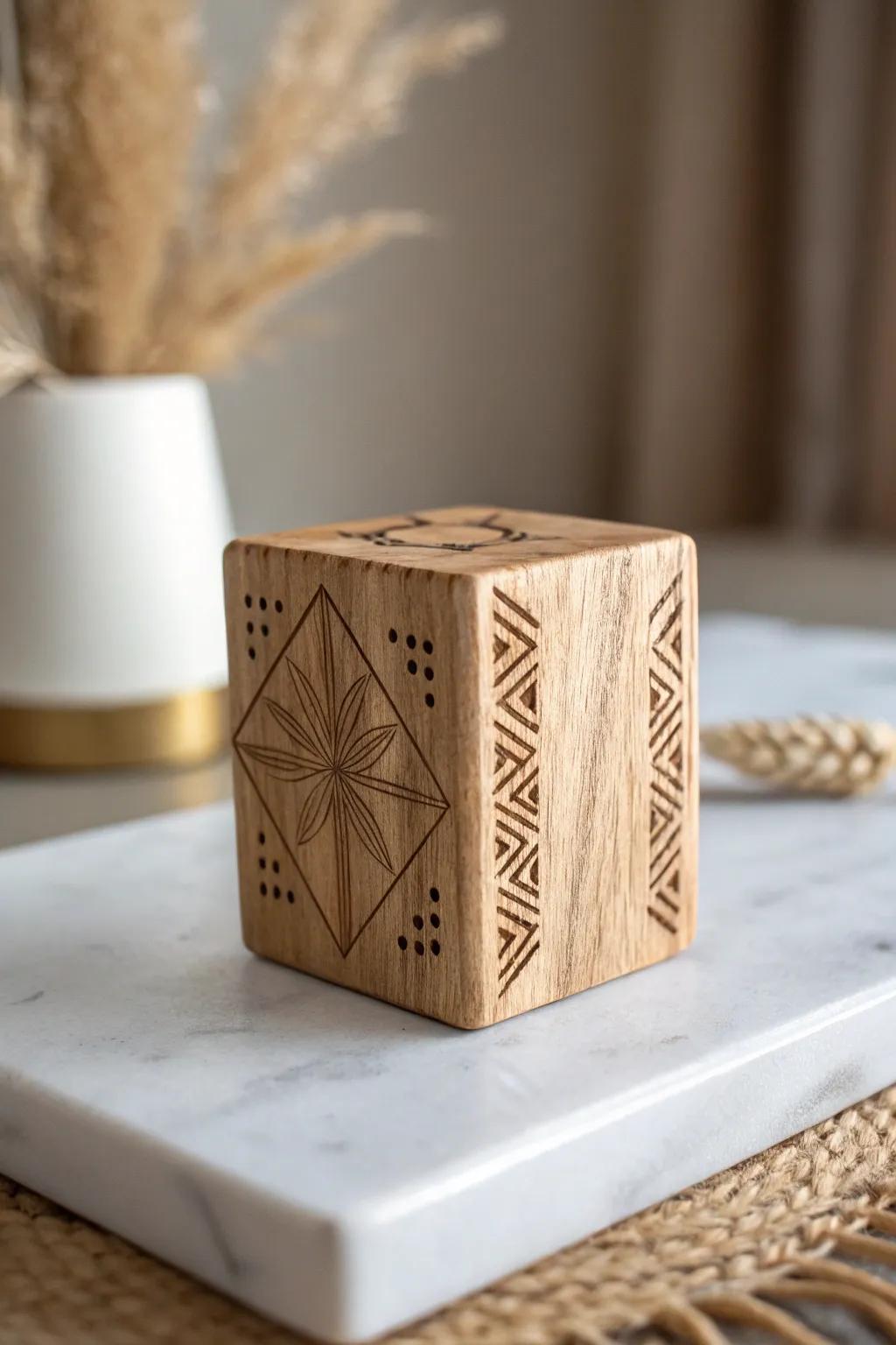 Enhance your area with the ageless appeal of geometric simplicity in timber artistry. 🌿✨ #ScandinavianDesign #BohoChic
