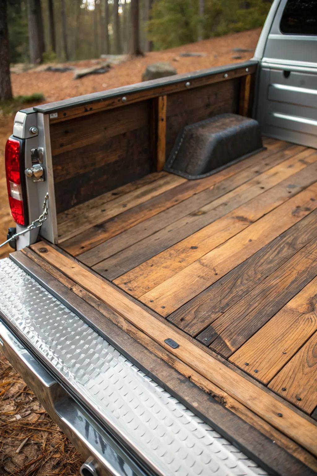 Transform your pickup with the eternal enchantment of weathered lumber decking.