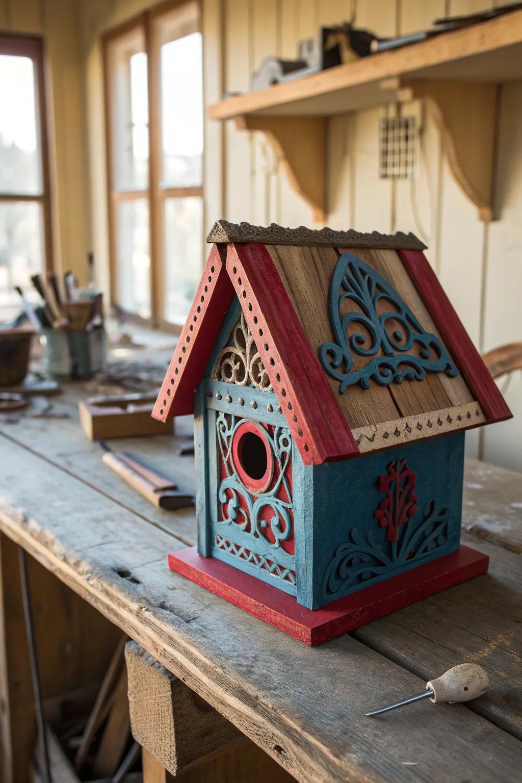 Entice nature's occupants via a handmade aviary brimming with hue and enchantment.