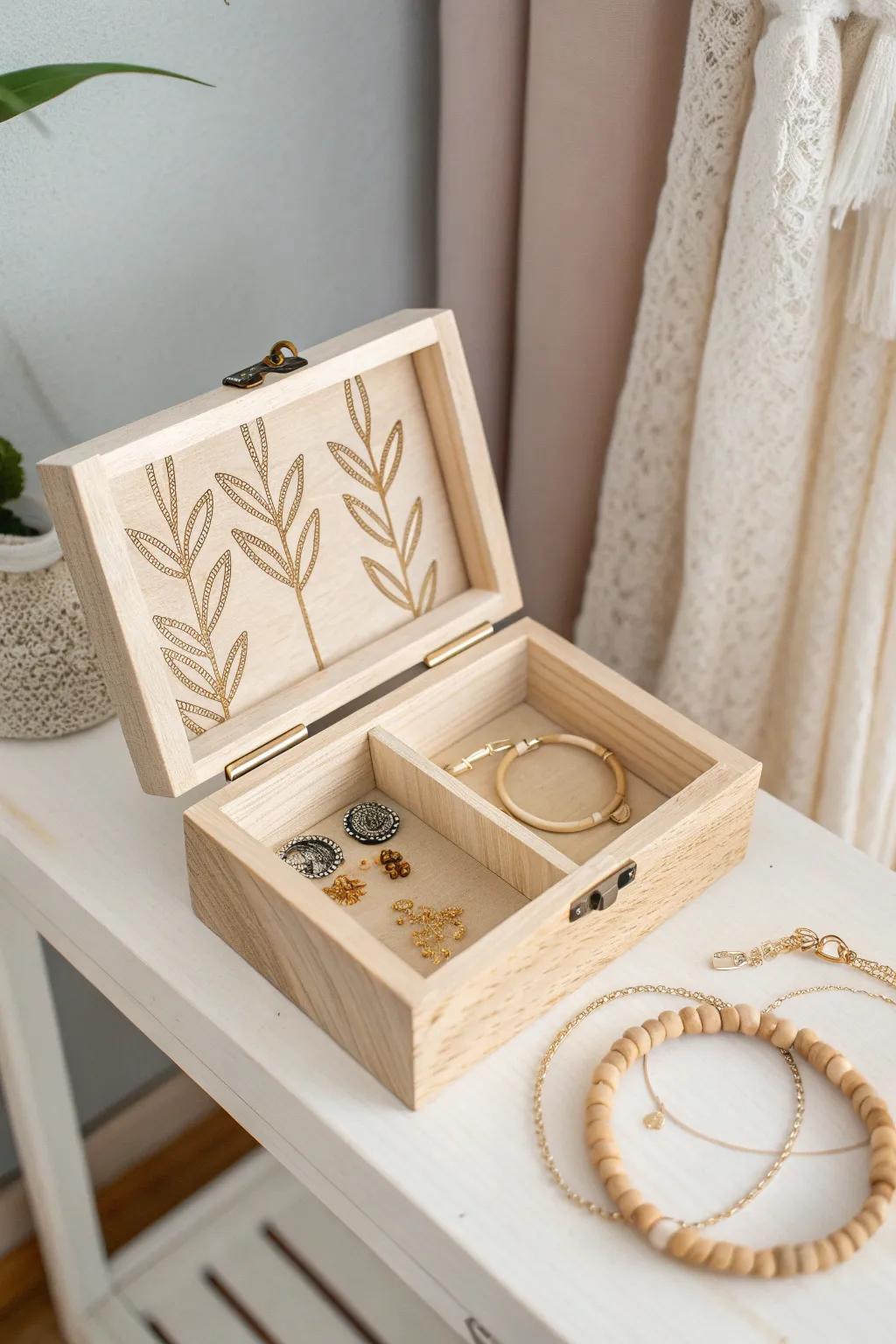 Embrace straightforwardness and refinement through a handcrafted gem box that narrates your singular saga.