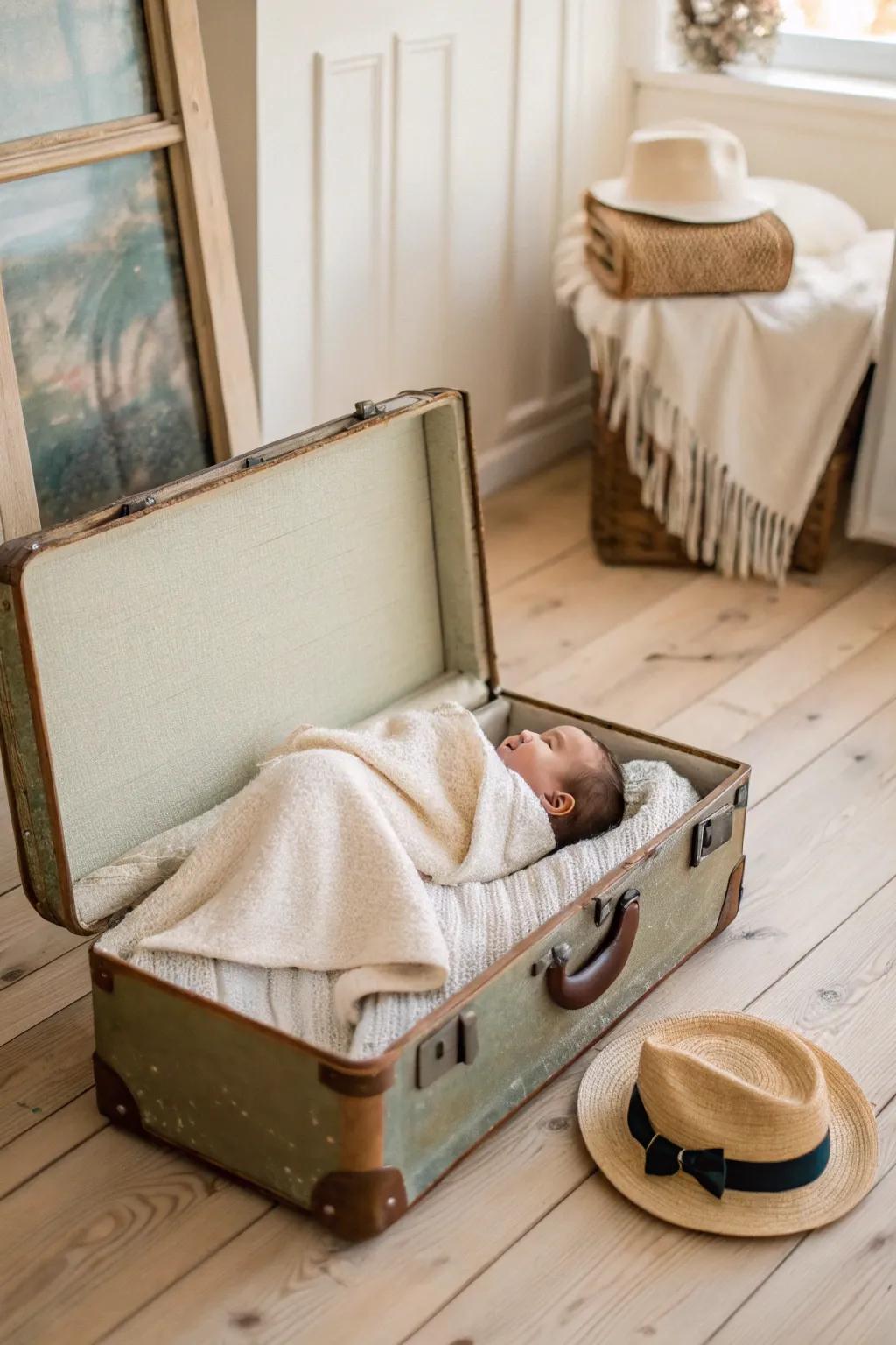 Capture timeless fascination through retro-stimulated props appropriate for your infant's inaugural photographic session!