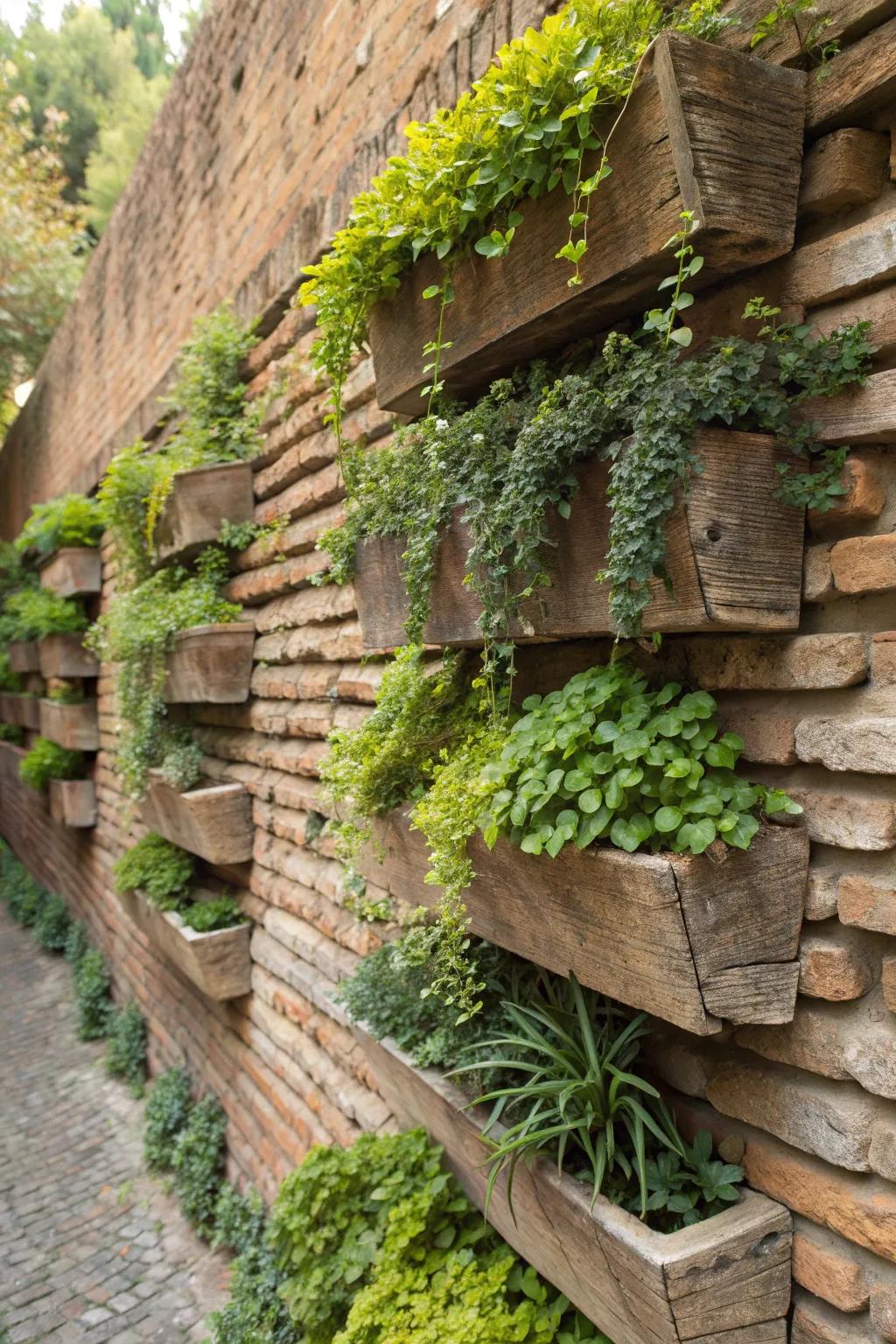Refine your environment using the enduring charm of a vertical garden façade.