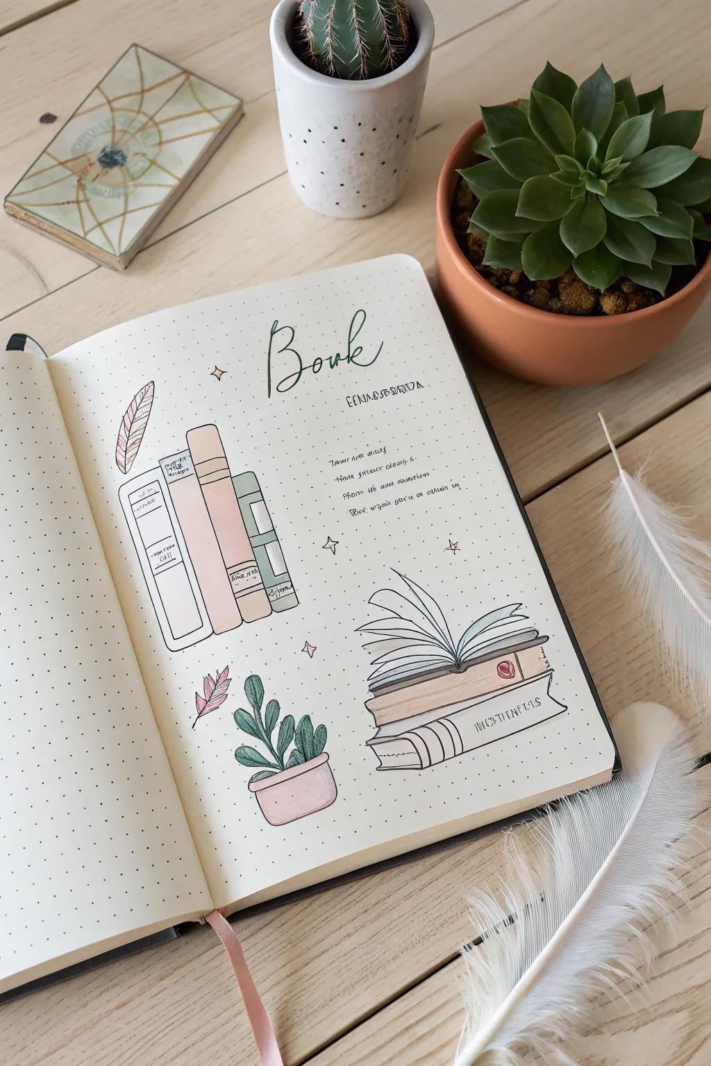 Seize your subsequent read with panache – a minimalist bullet journal manuscript tracker to treasure endorsements.