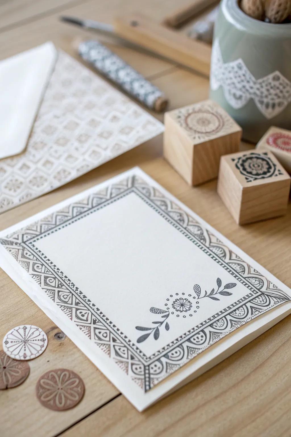 Bring your card-making to the next level with breathtaking stamped borders that connect with the very essence of simple elegance.