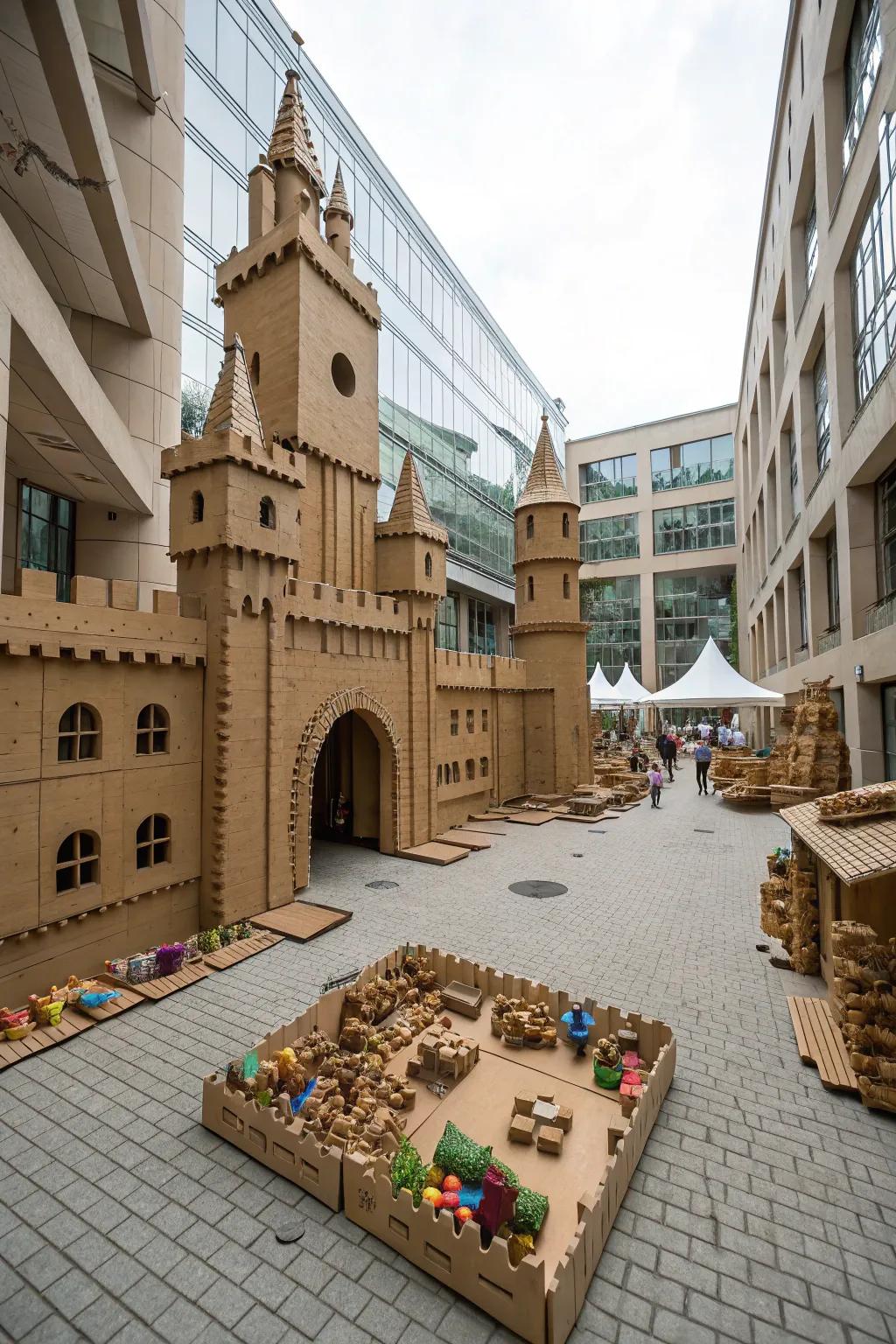 Revamp your amusement via a captivating cardboard citadel quadrangle—wherein ingenuity harmonizes with artistry!