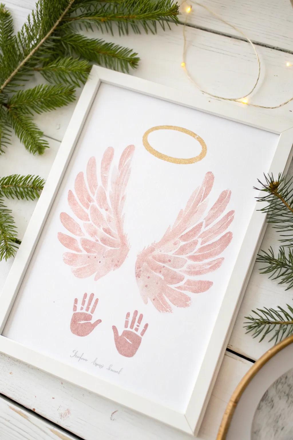 Craft a serene Christmas angel using handprints for wings—celebrating peace and joy with minimalist Scandinavian elegance.