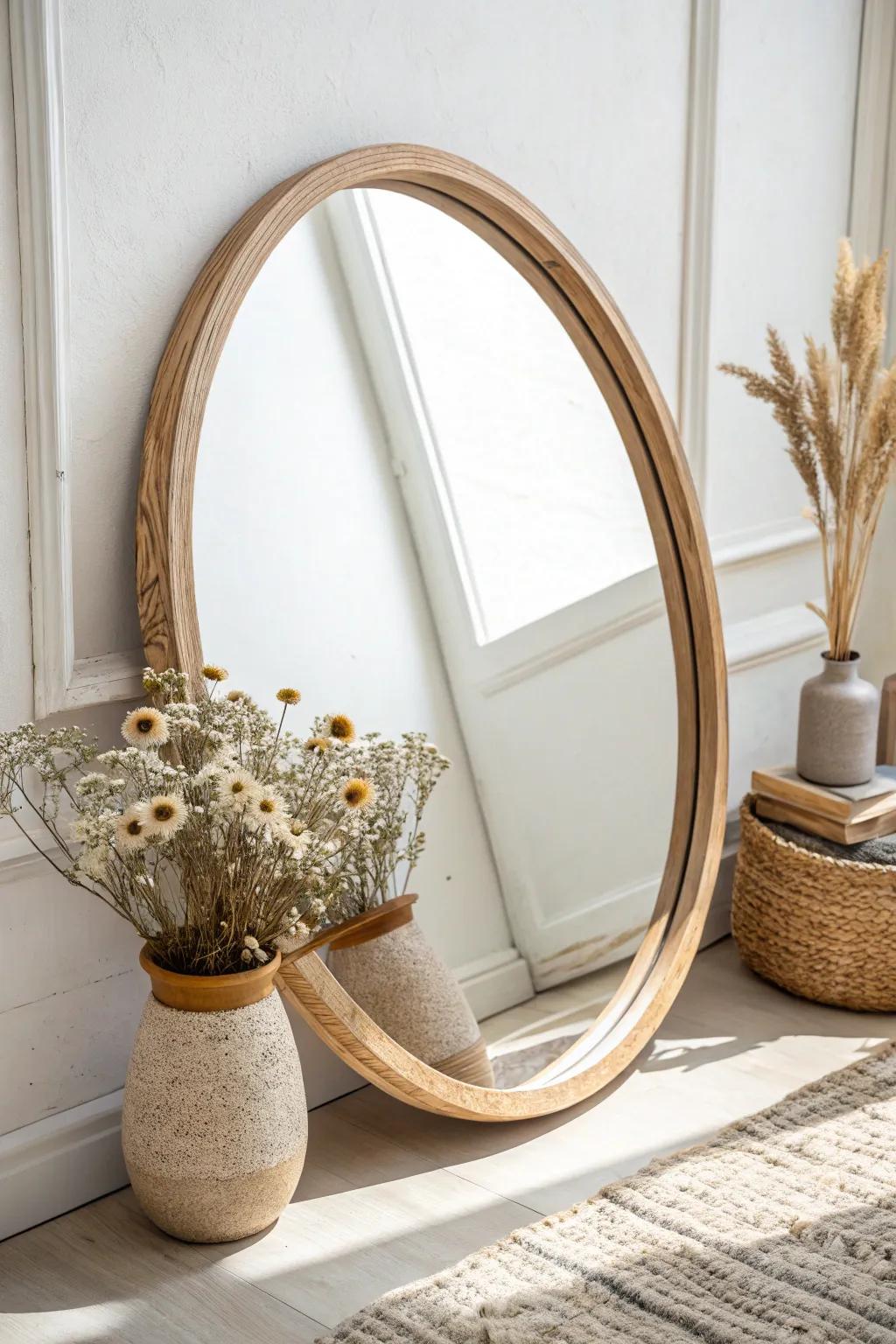 Reflect elegance and amplify your space with strategically placed mirrors at your craft show booth.