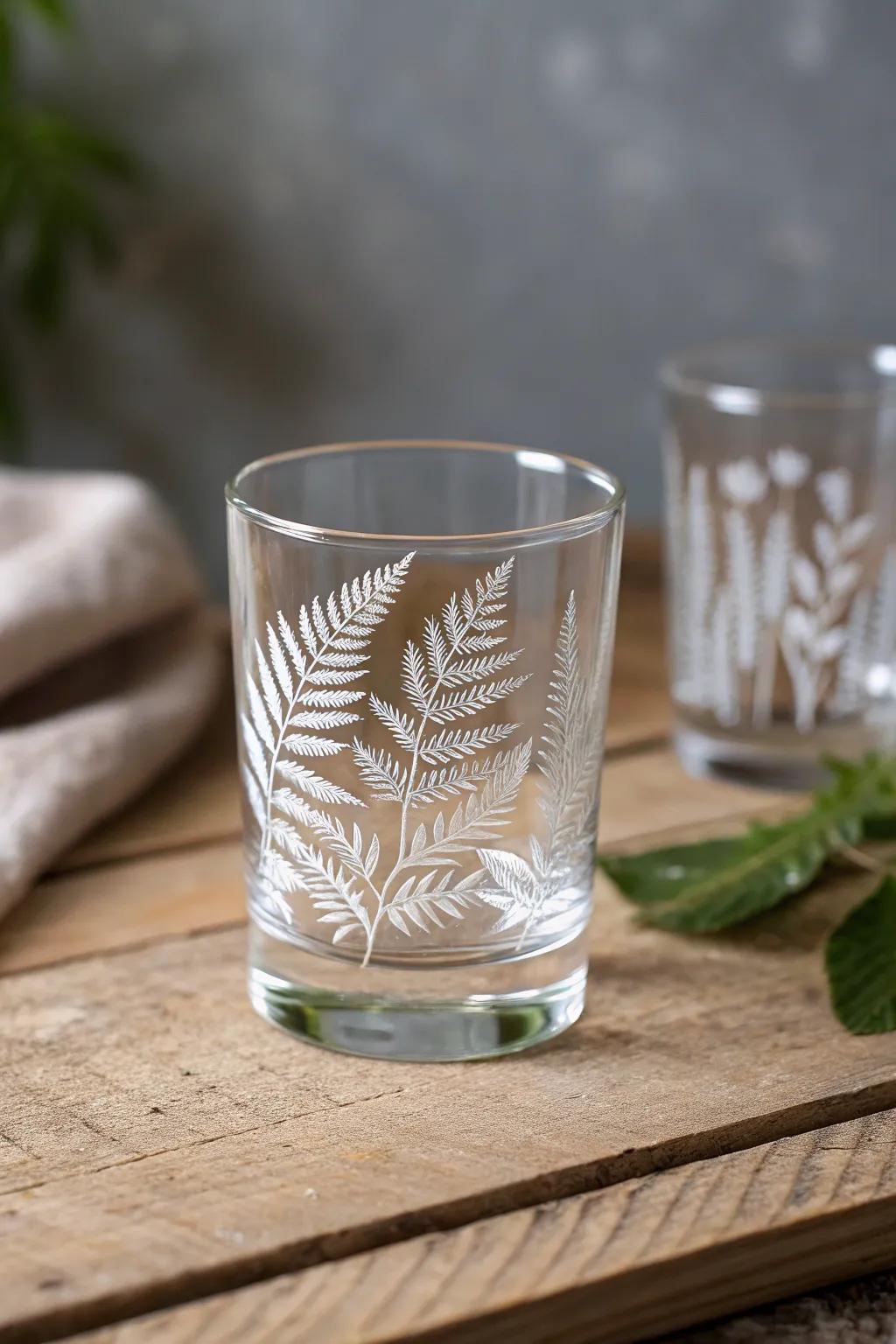 Elevate your table arrangement with the enduring charm of vegetation-inspired glassware.