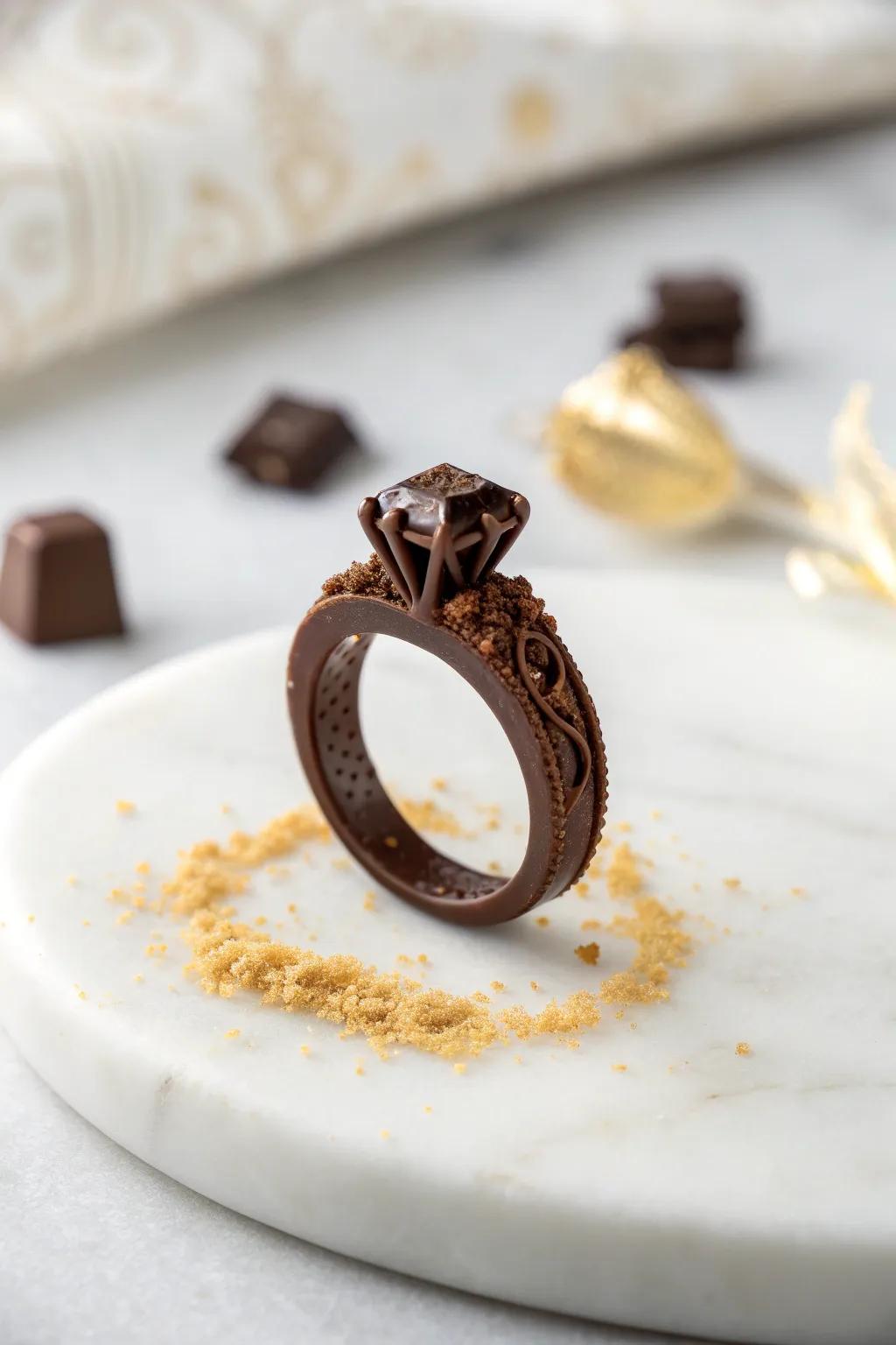 Indulge in elegance with jewelry-inspired chocolates that steal the spotlight.
