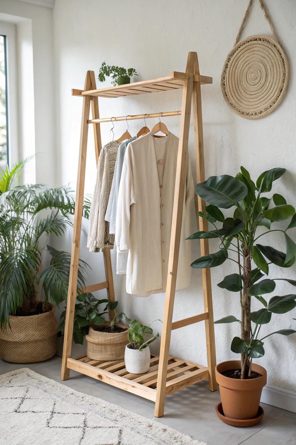 Redesign your abode with a singular horticultural espalier garment stand, fusing unclutteredness with boho charm.