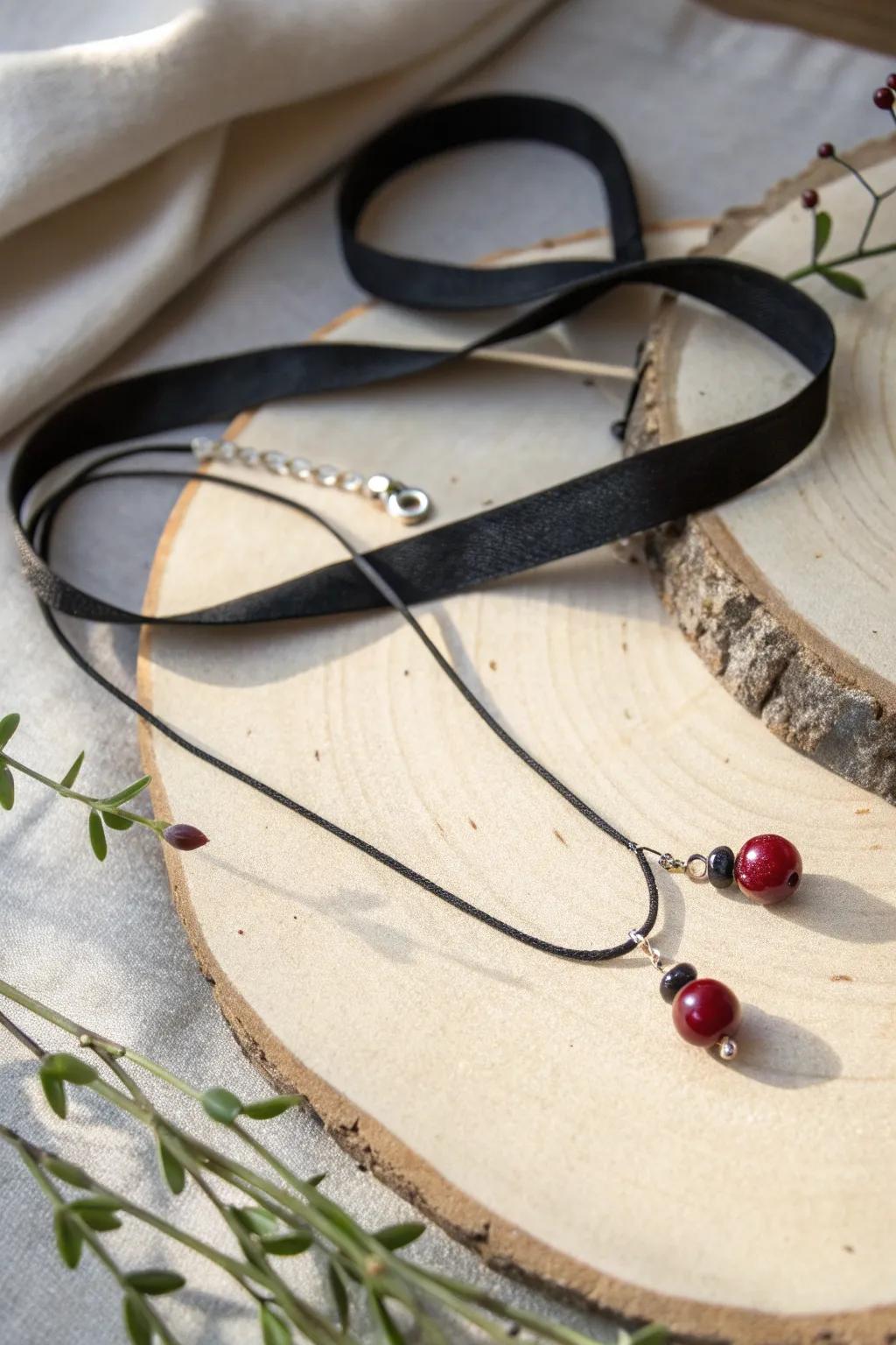 Introduce a hint of Halloween allure with this chic bloodsucker impression necklace—ideally suited for a fashionable, spooky twist!