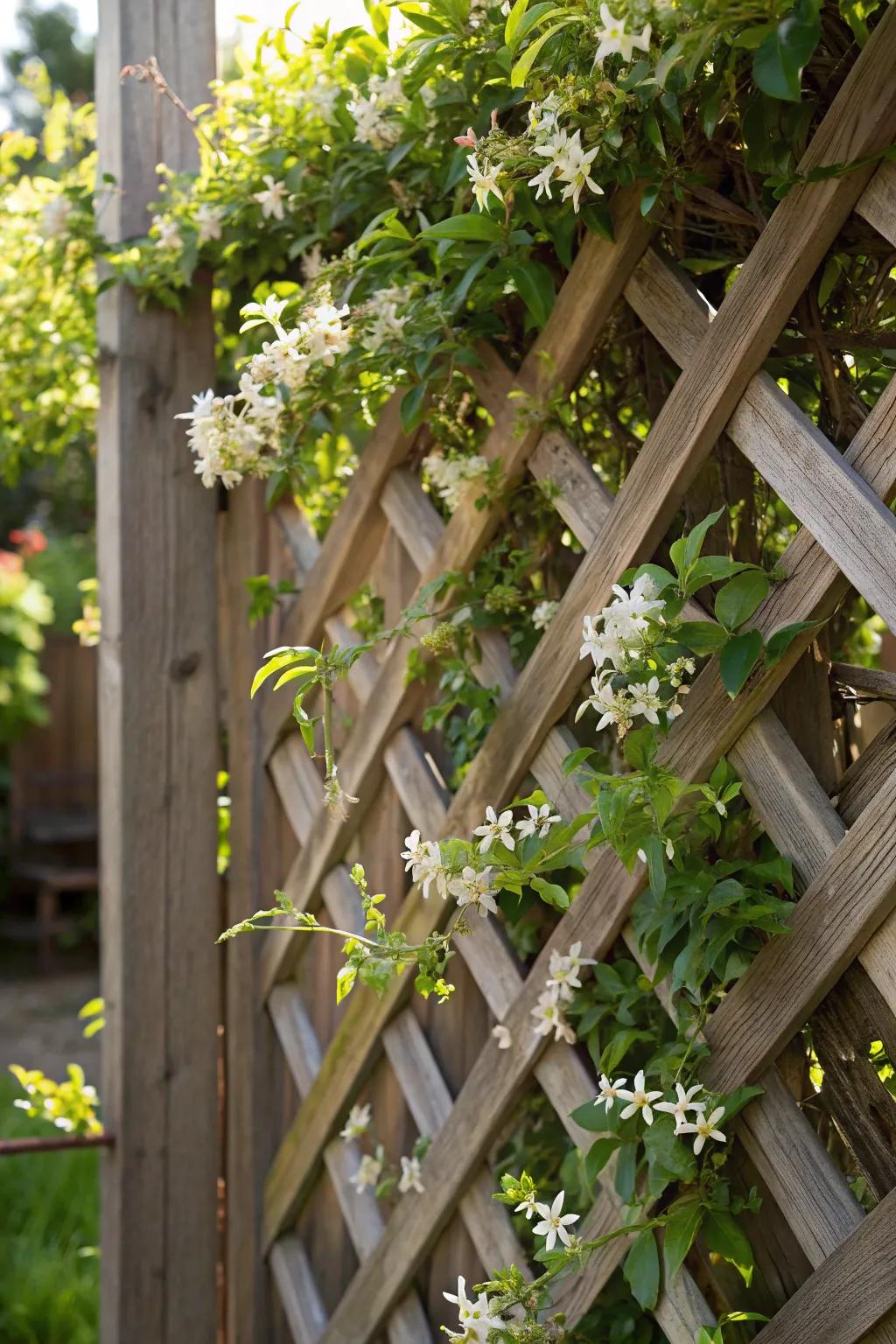 Elevate your outdoor space with a handcrafted framework screen, ideal for a garden ambiance.