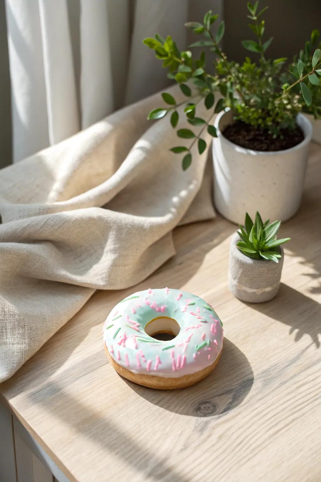 Discover the charm of sustainable play with these handcrafted cardboard doughnuts, ideal for eco-conscious families seeking beauty in simplicity.