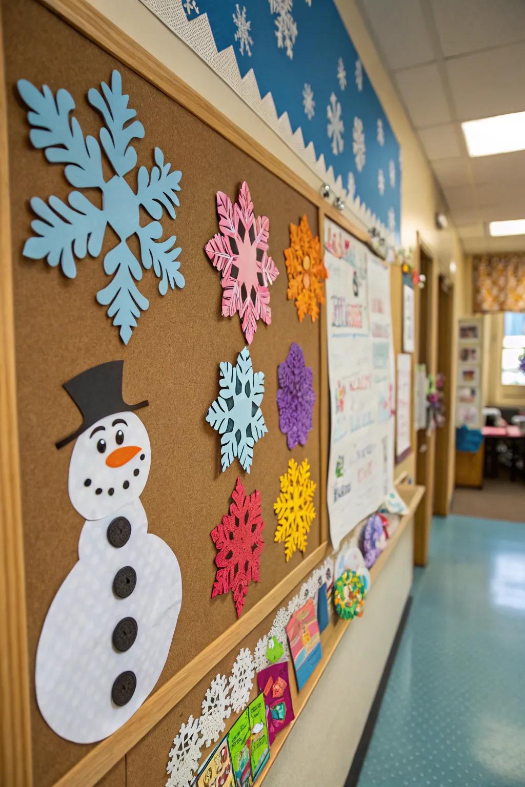 A Frozen-themed board brings a touch of magic to your holiday adornment.