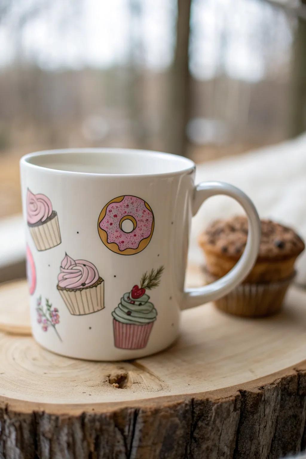 Enjoy sweetness without any calories—a minimalist mug design of dreams.