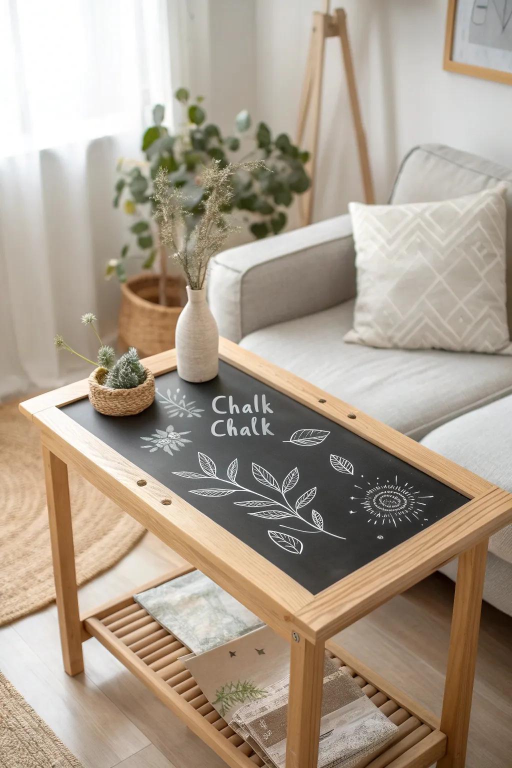 Transform your end table into a whimsical writable canvas—simple, stylish, and perfect for creative minds!