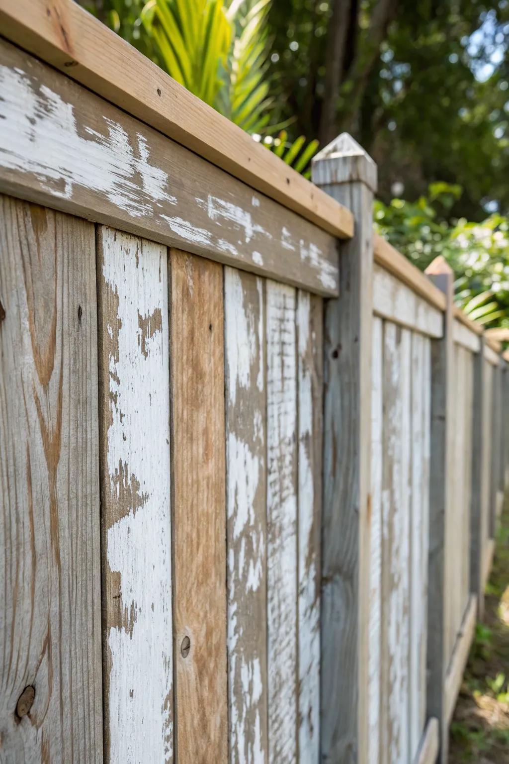 Revitalize your garden with the charm of an aged fence.