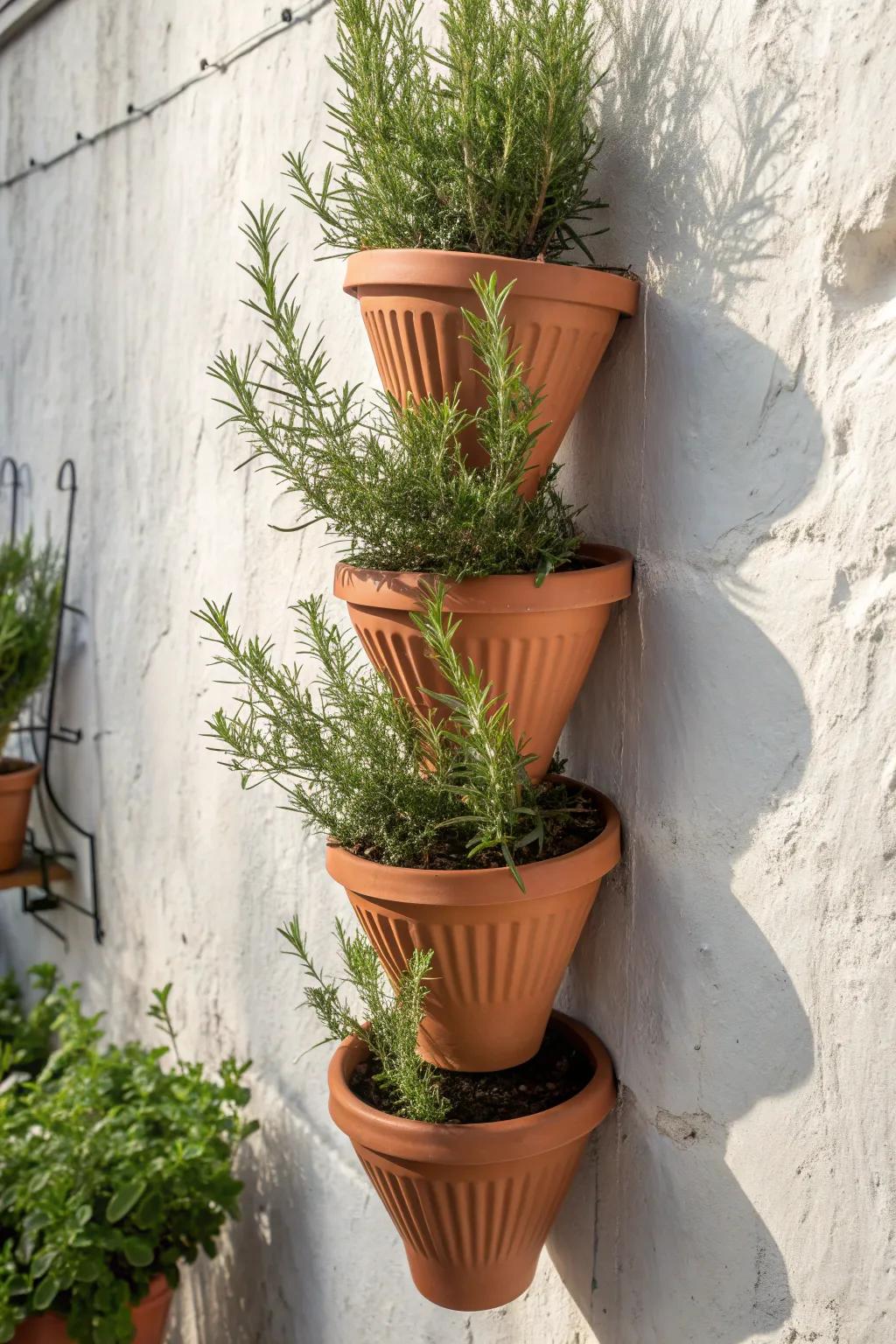 Transfigure your spatial dimension utilizing a bespoke vertical rosemary feature—where simplicity converges with inherent splendor.