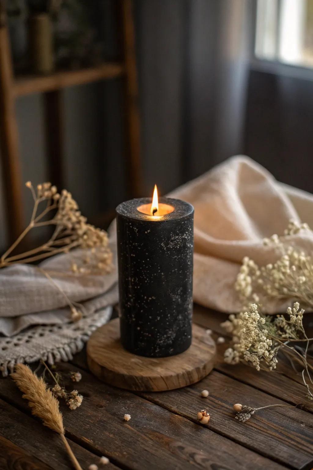 Illuminate your space through haunting grace: flicker taper light for a dash of mystery.