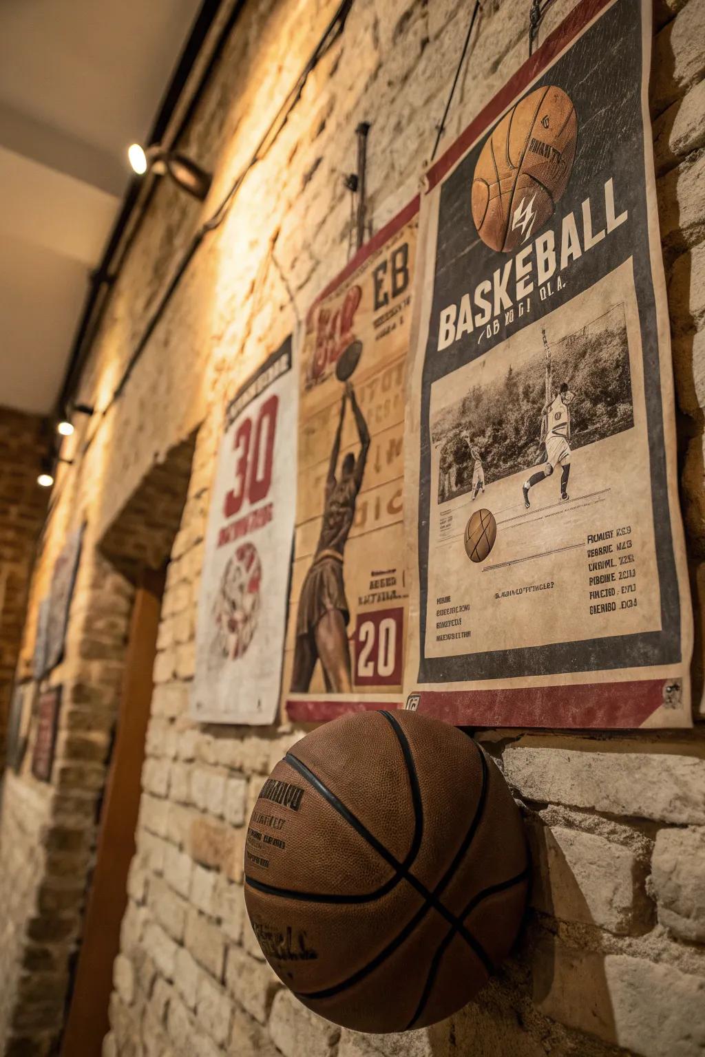 Step back in time with a classic basketball artwork that celebrates the rich chronicles of the sport.
