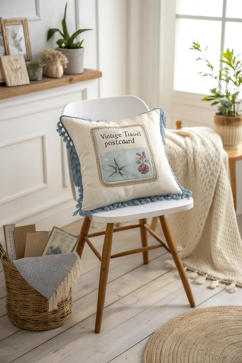 Memories of travel stitched with love: a dash of wanderlust for your minimalist abode.