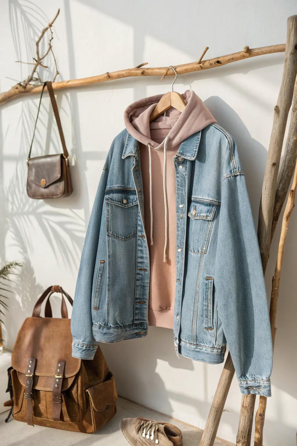 Enhance your explorer look with the perfect denim layer. Effortless style for the modern adventurer.