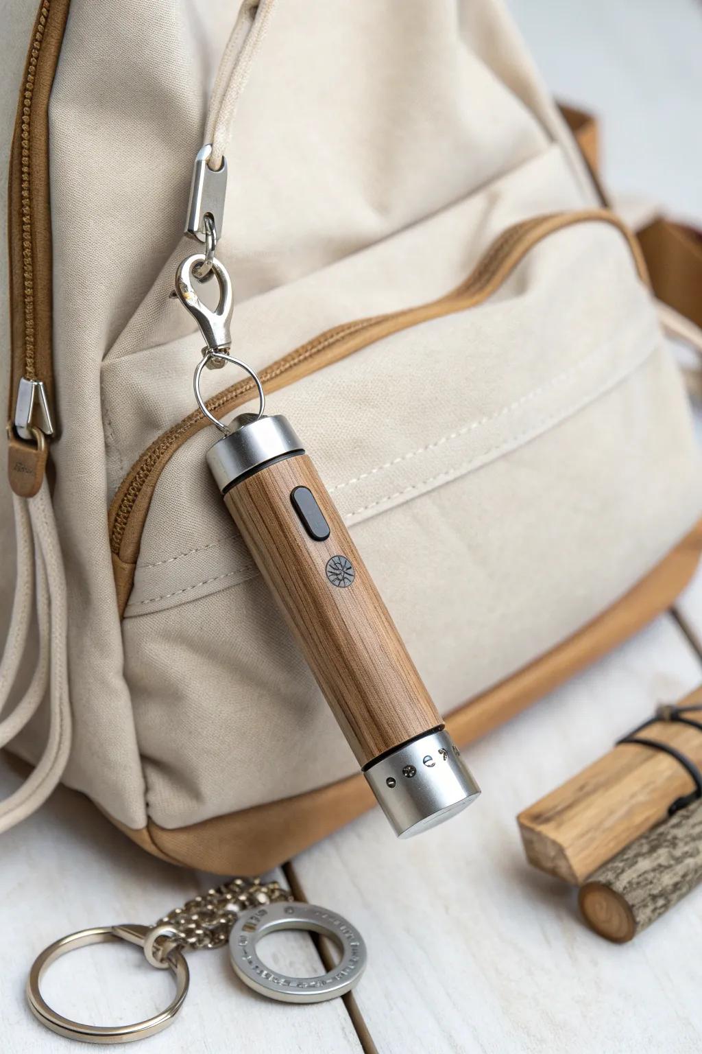 Illuminate your path with this chic mini torch keychain—where style converges with practicality!