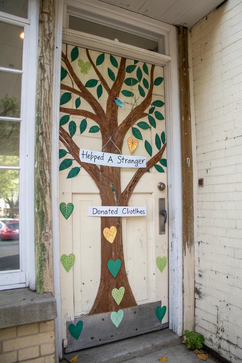 A kindness canopy visualizes the progression of kindness.