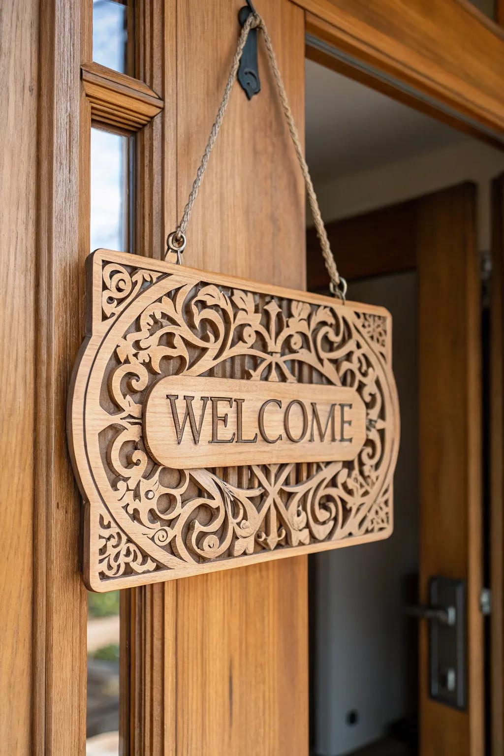 Elevate your expanse with a bespoke timber entranceway placard that resonates with your personal aesthetic.