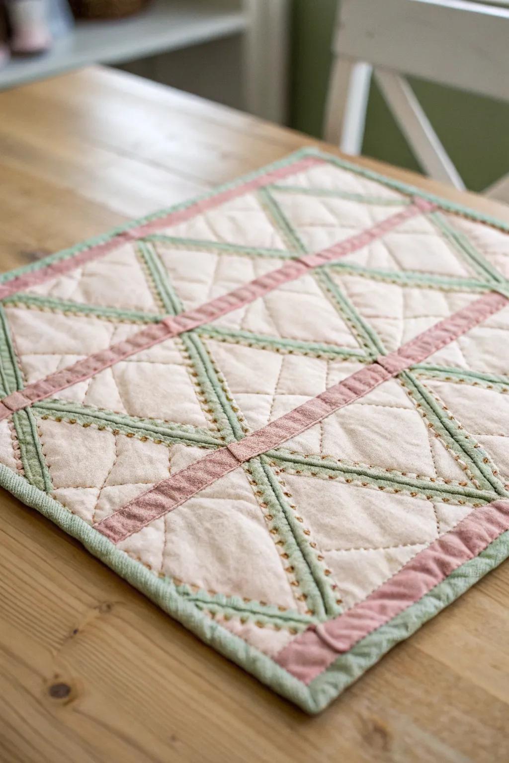 Discover the elegance of crosshatch quilting—where structure meets softness in every stitch.