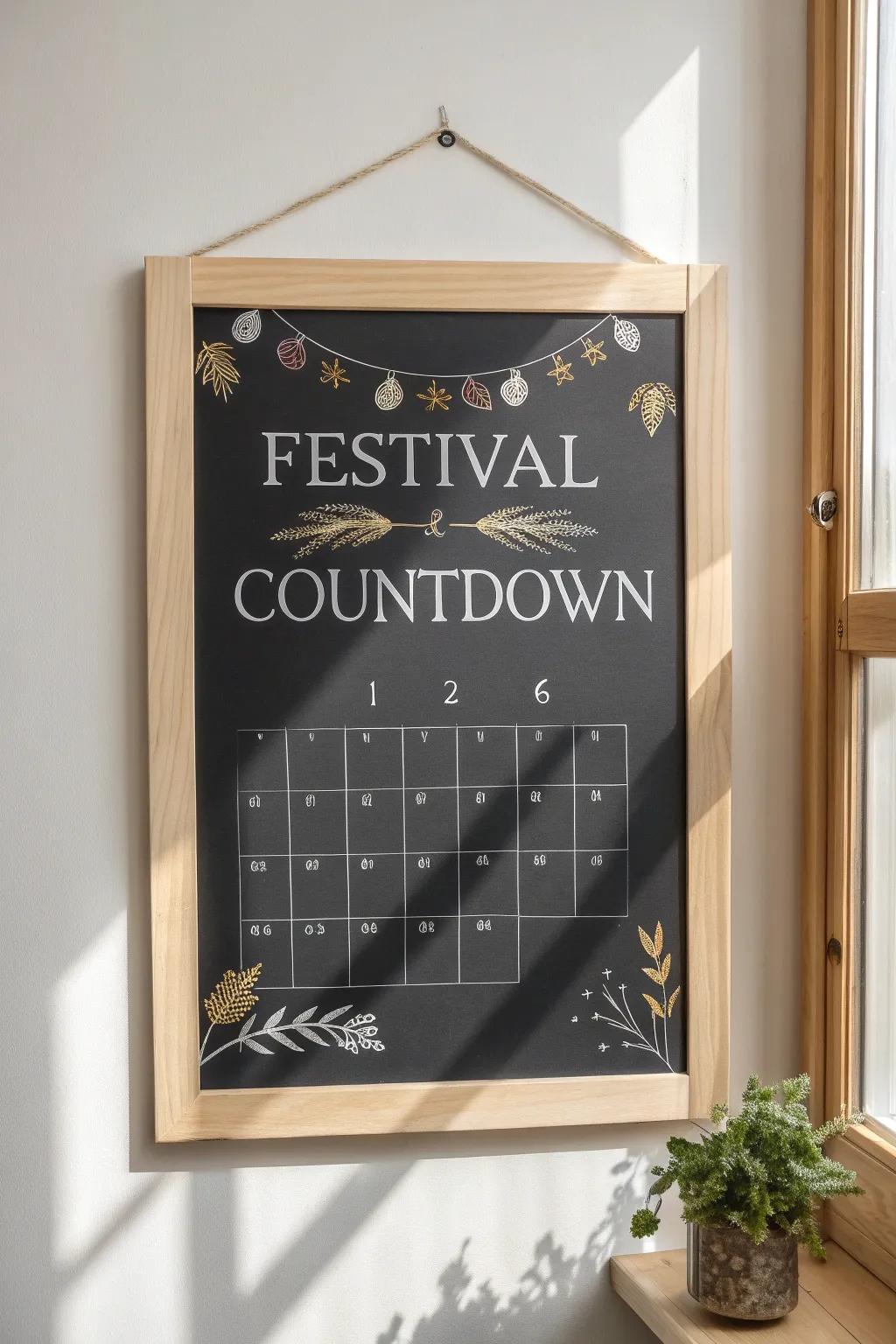 Countdown to joy with a hint of minimalist refinement. 🌿🗓️ #FestivalCountdown #ScandiBoho