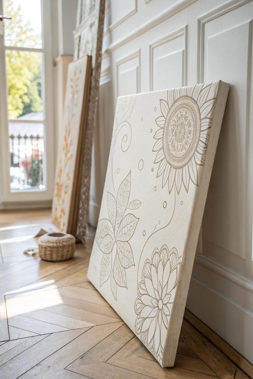 Unleash your creativity with energetic sketches on a minimalist canvas, where simplicity meets spontaneous artistry.