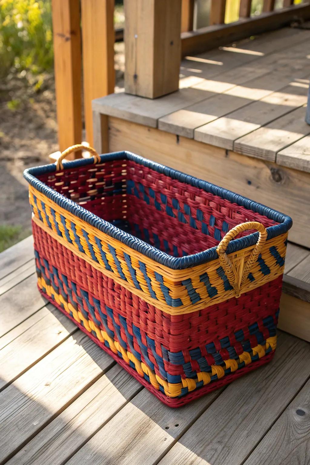 Make your patio better with vibrant craftsmanship: a colorful addition to your outdoor space.