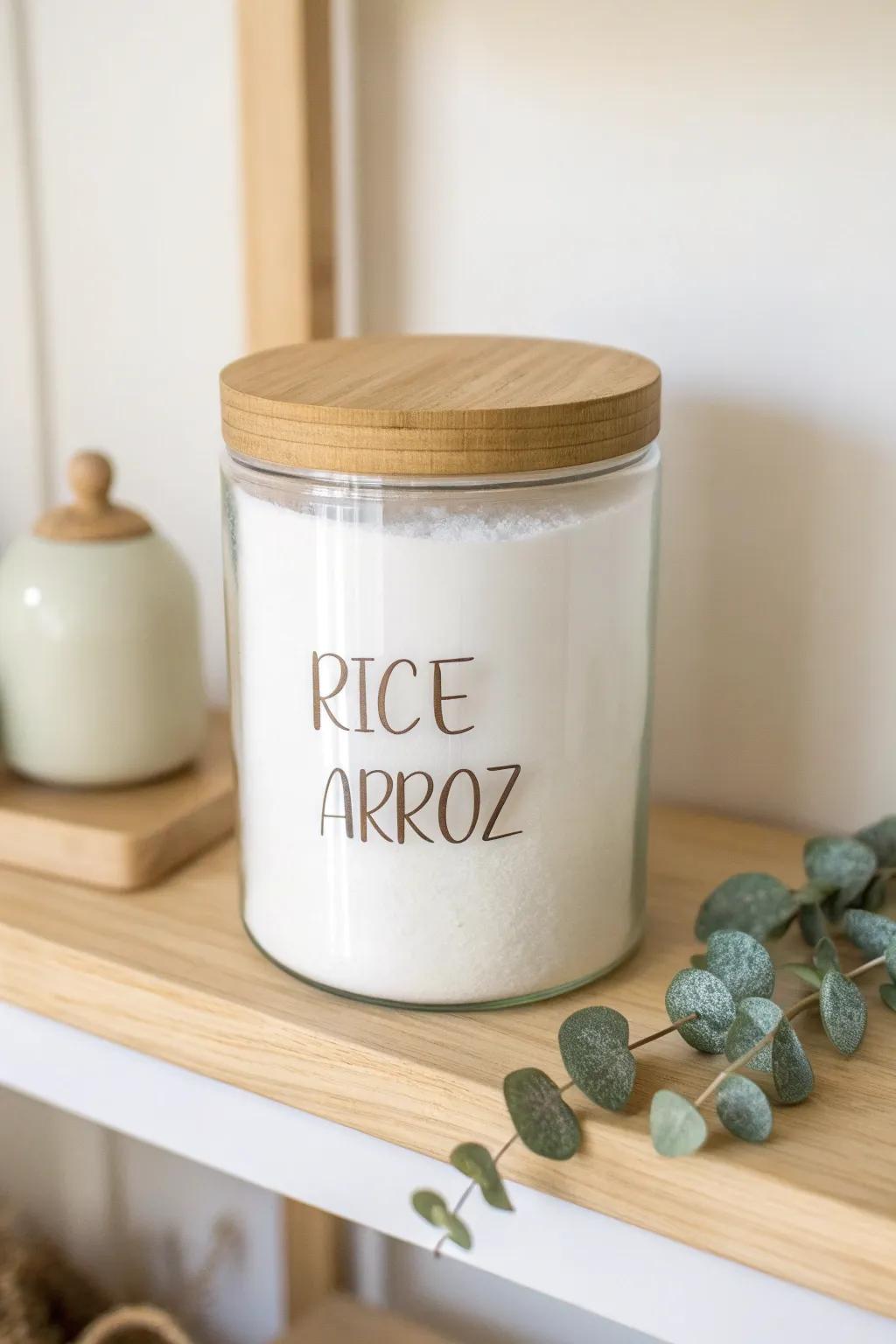 Enhance your pantry with multilingual stickers that combine utility with minimalist aesthetics.