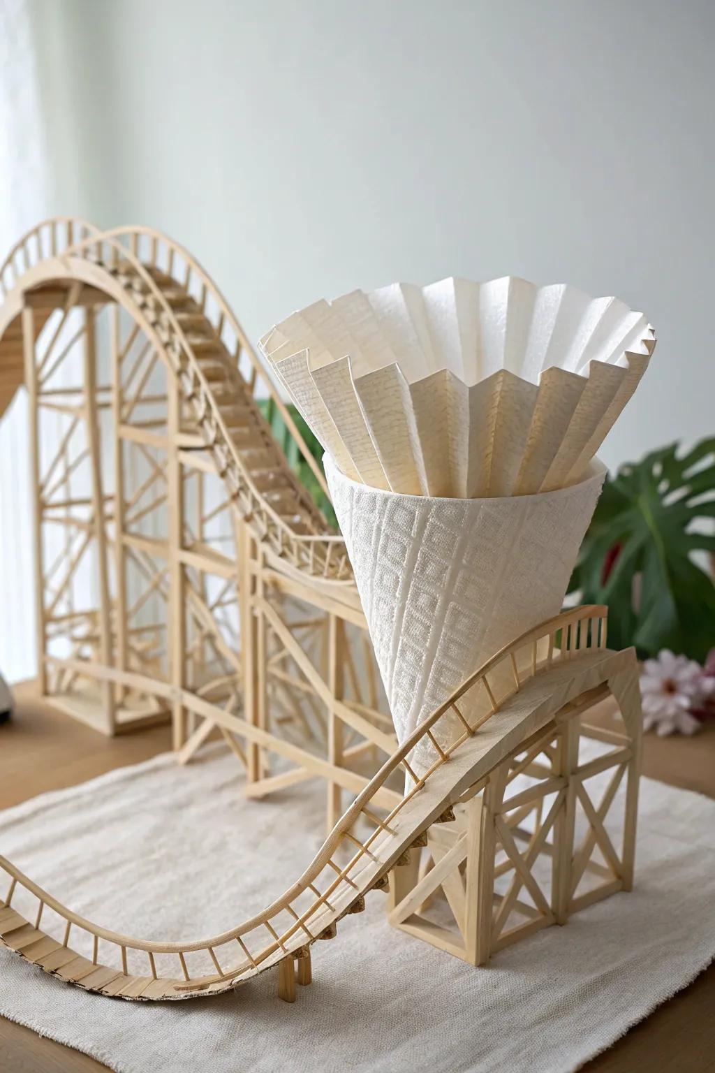 Uncover the skill of suspense through this breathtaking paper roller coaster tapered passage.