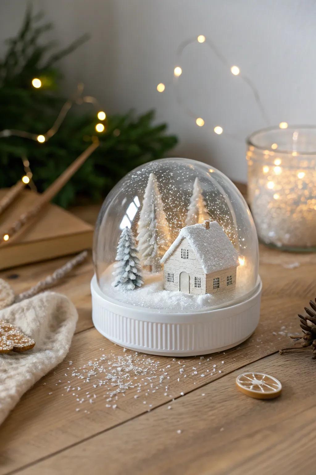 Embrace the enchantment of winter using a charming customized blizzard orb, merging minimalist design using boho elegance.