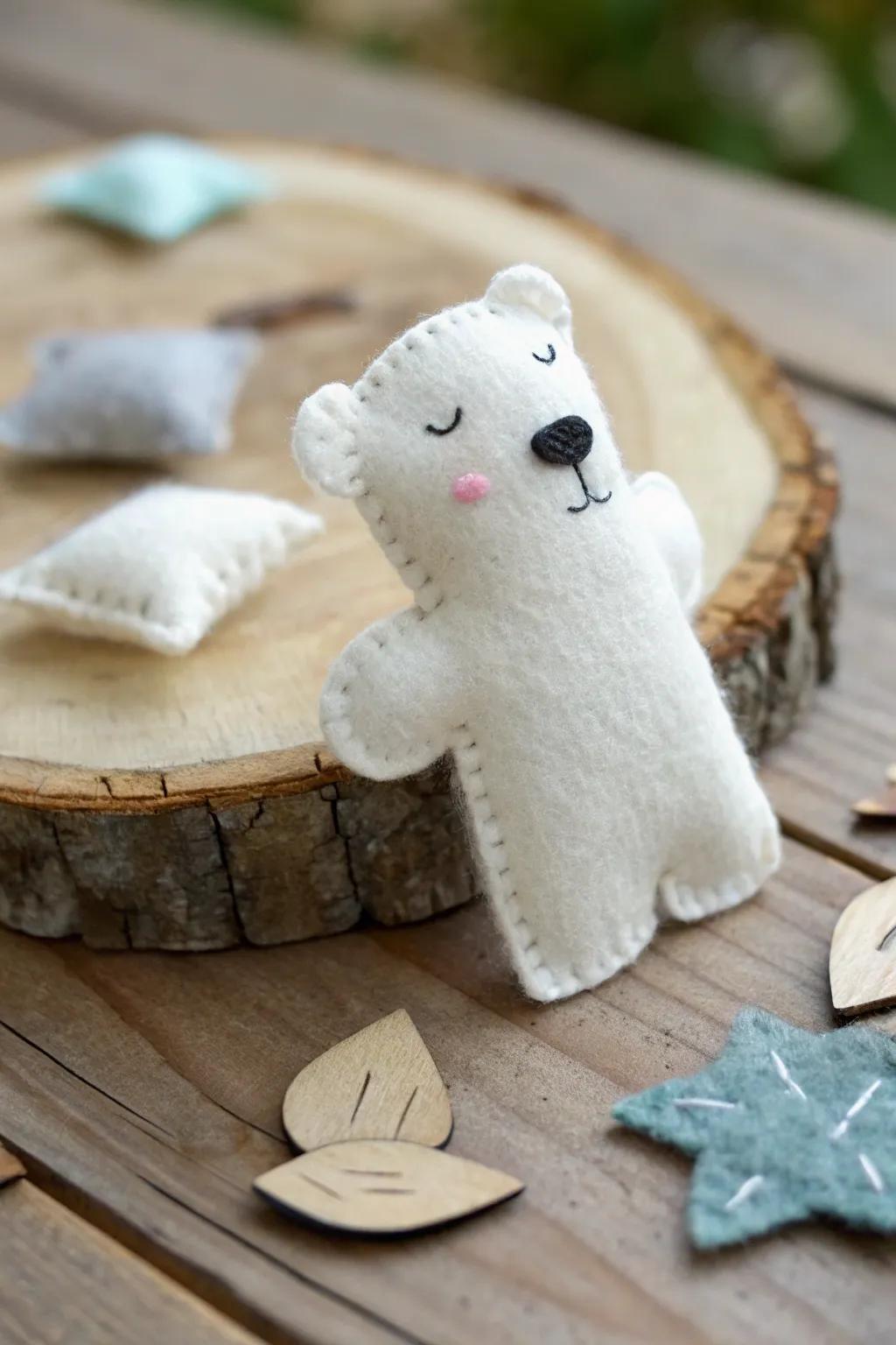 Craft your own whimsical world with these charming frigid bear finger puppets!