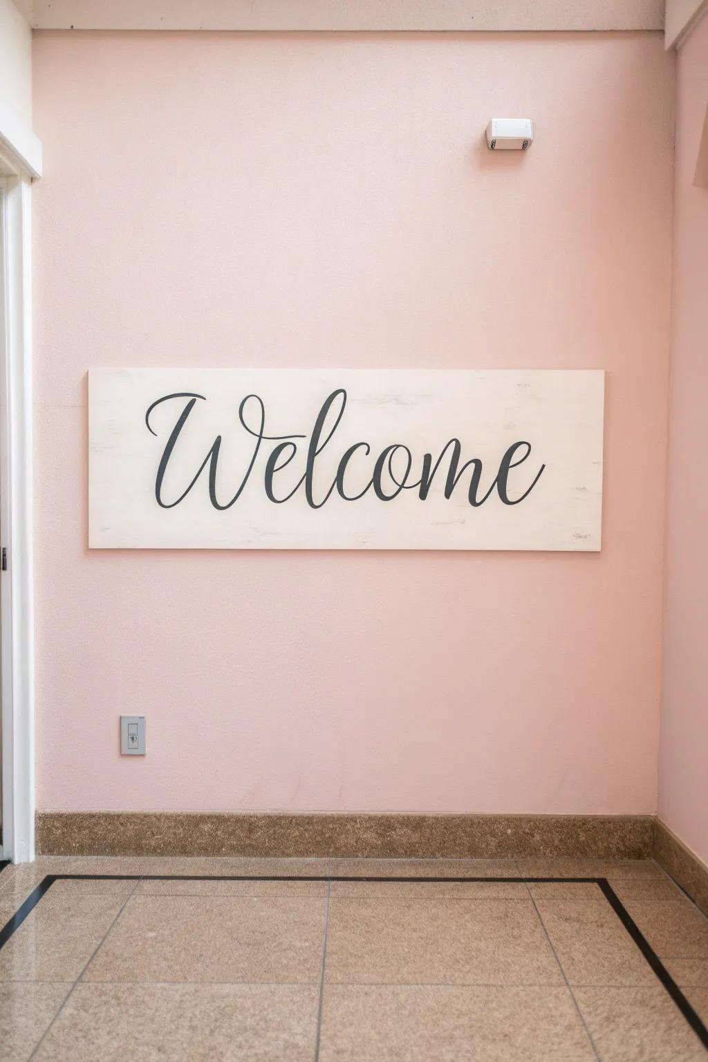 A personalized name plaque infusing a unique touch into the room.