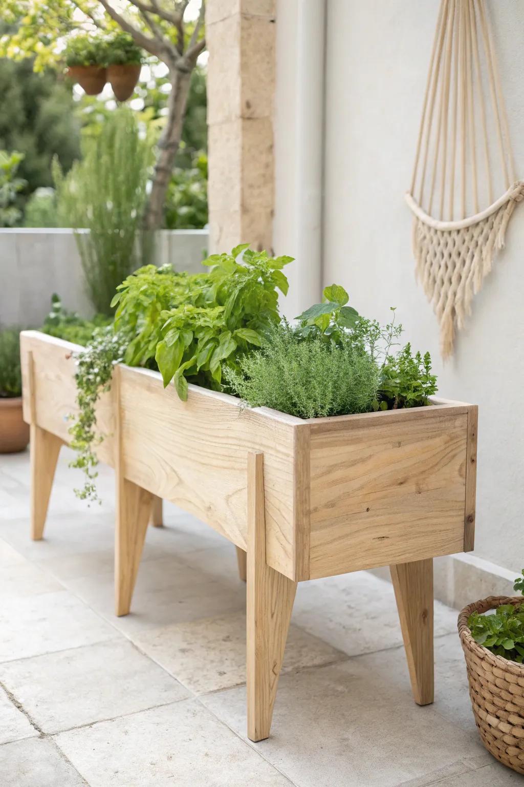Elevate your gardening with style: Discover the elegance and functionality of raised garden beds on supports.